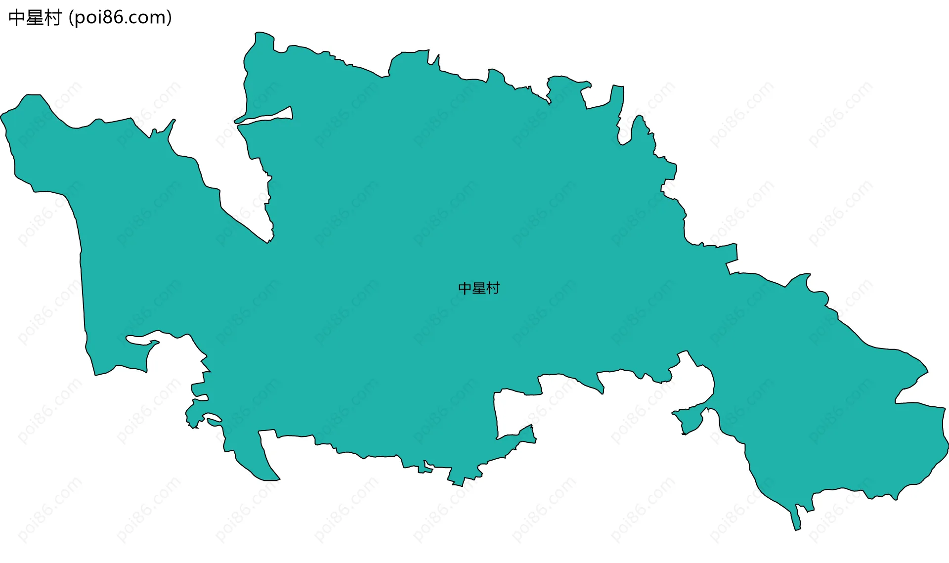 中星村边界地图