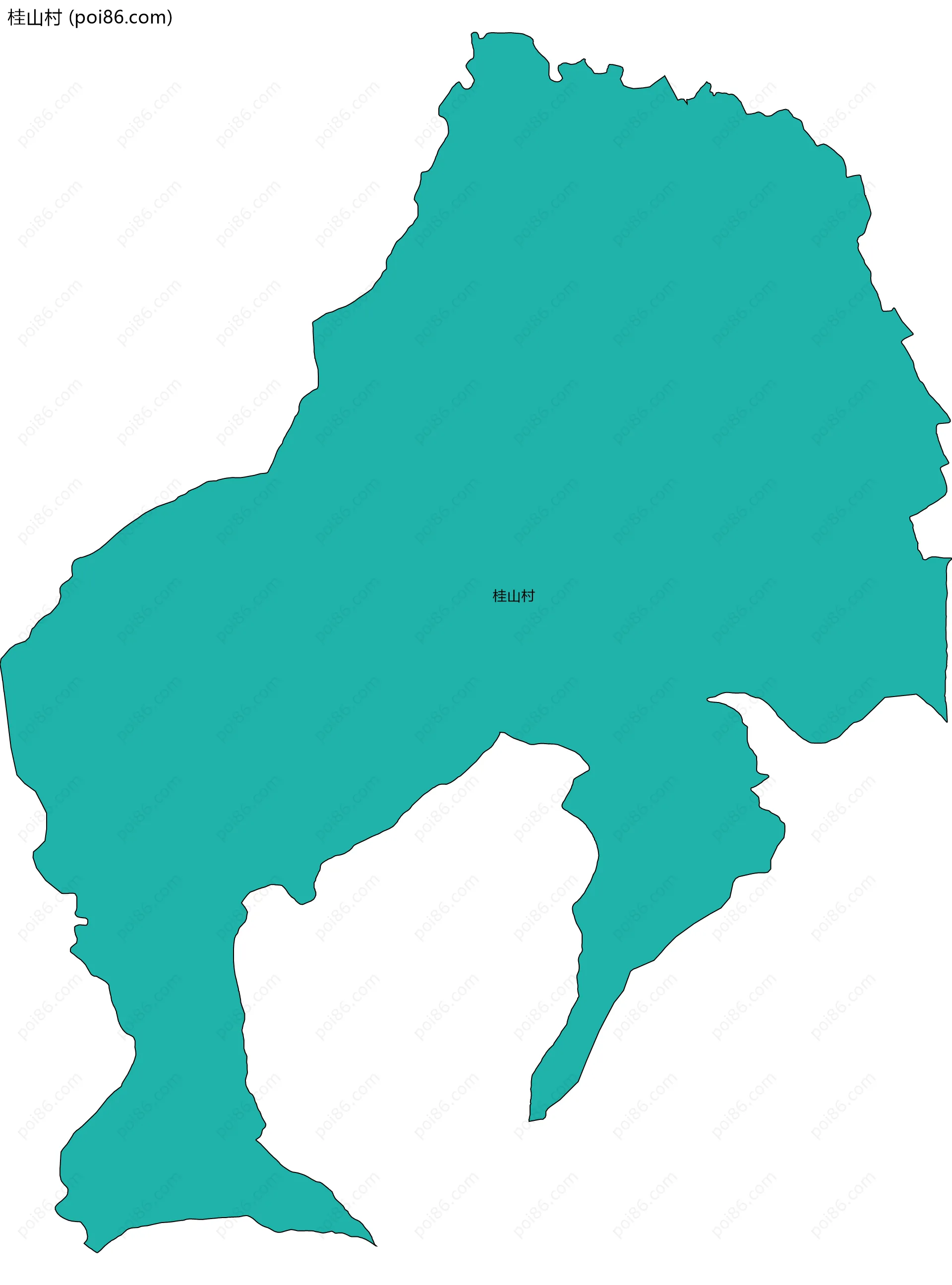 桂山村边界地图