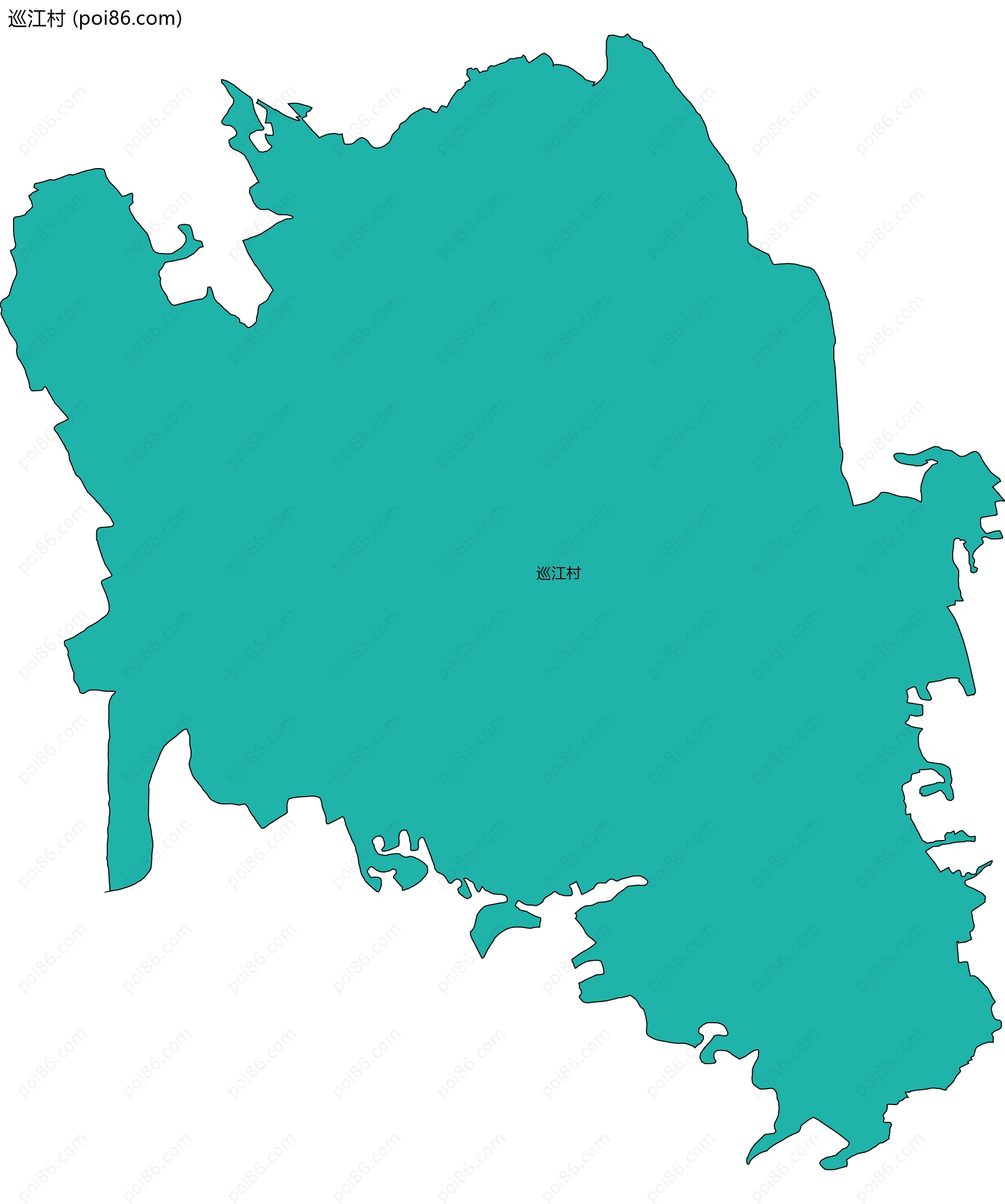 巡江村边界地图