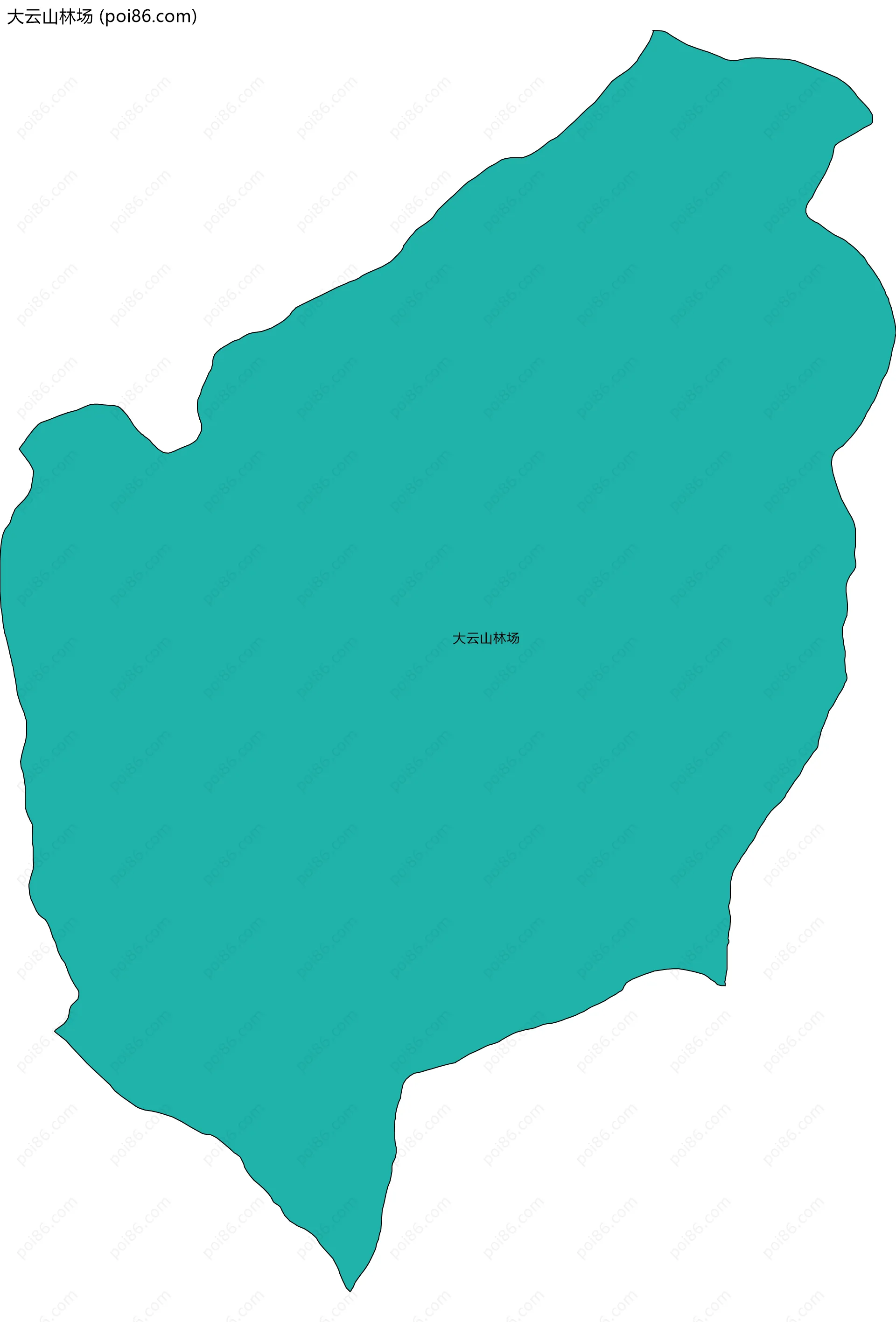 大云山林场边界地图