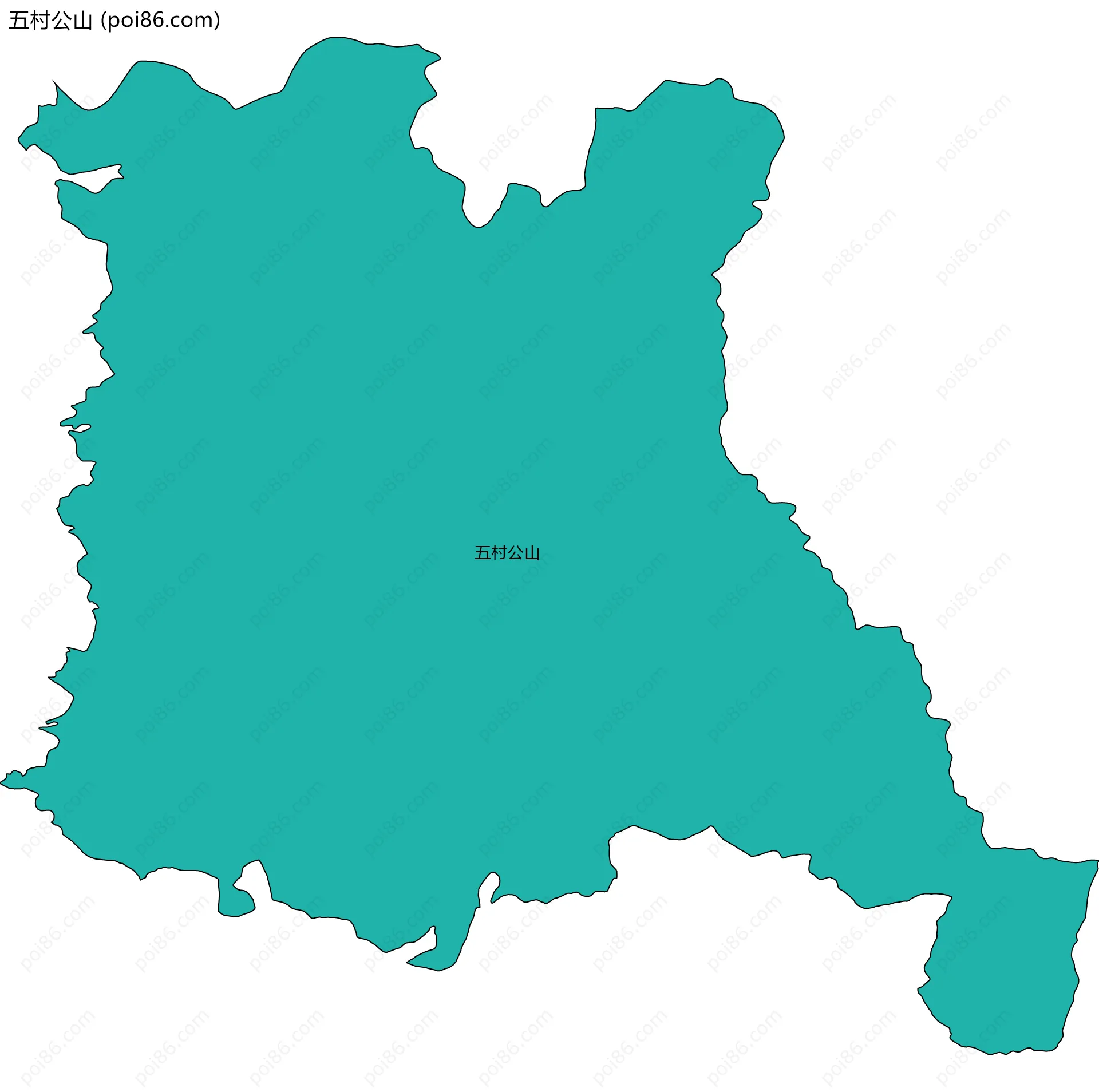 五村公山边界地图