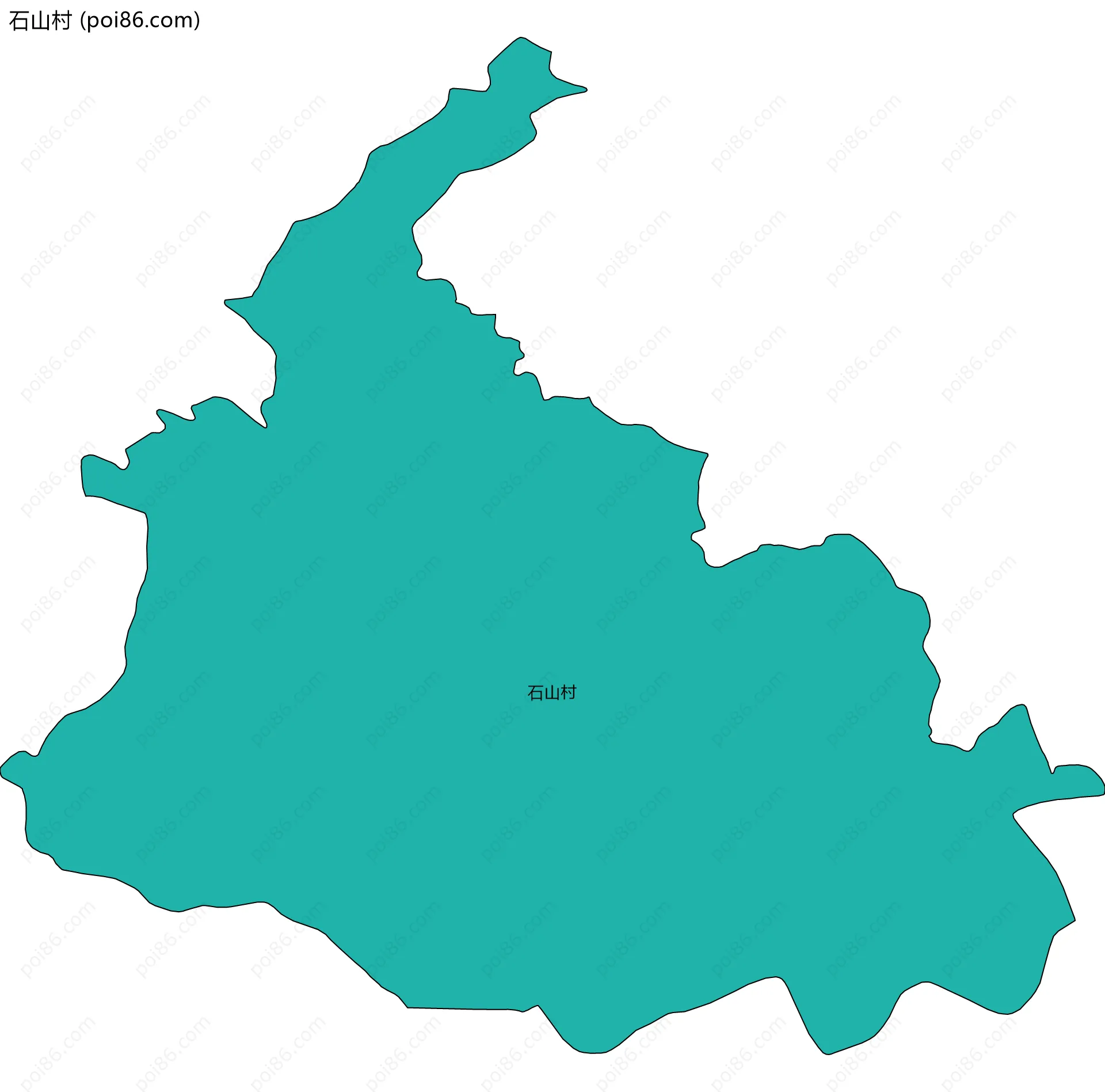 石山村边界地图