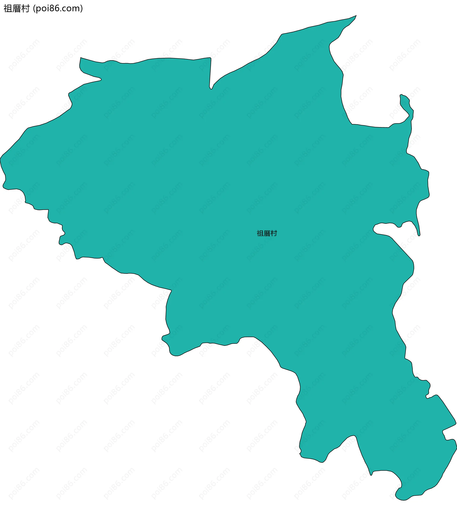 祖厝村边界地图