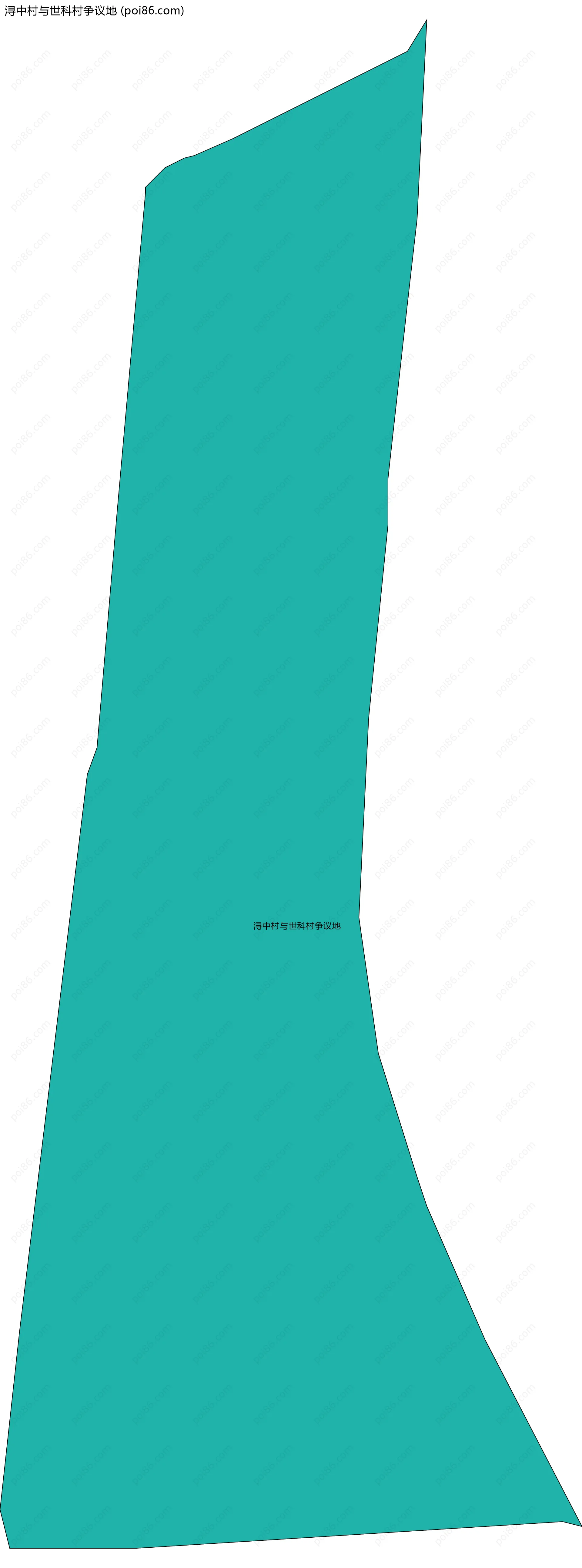 浔中村与世科村争议地边界地图