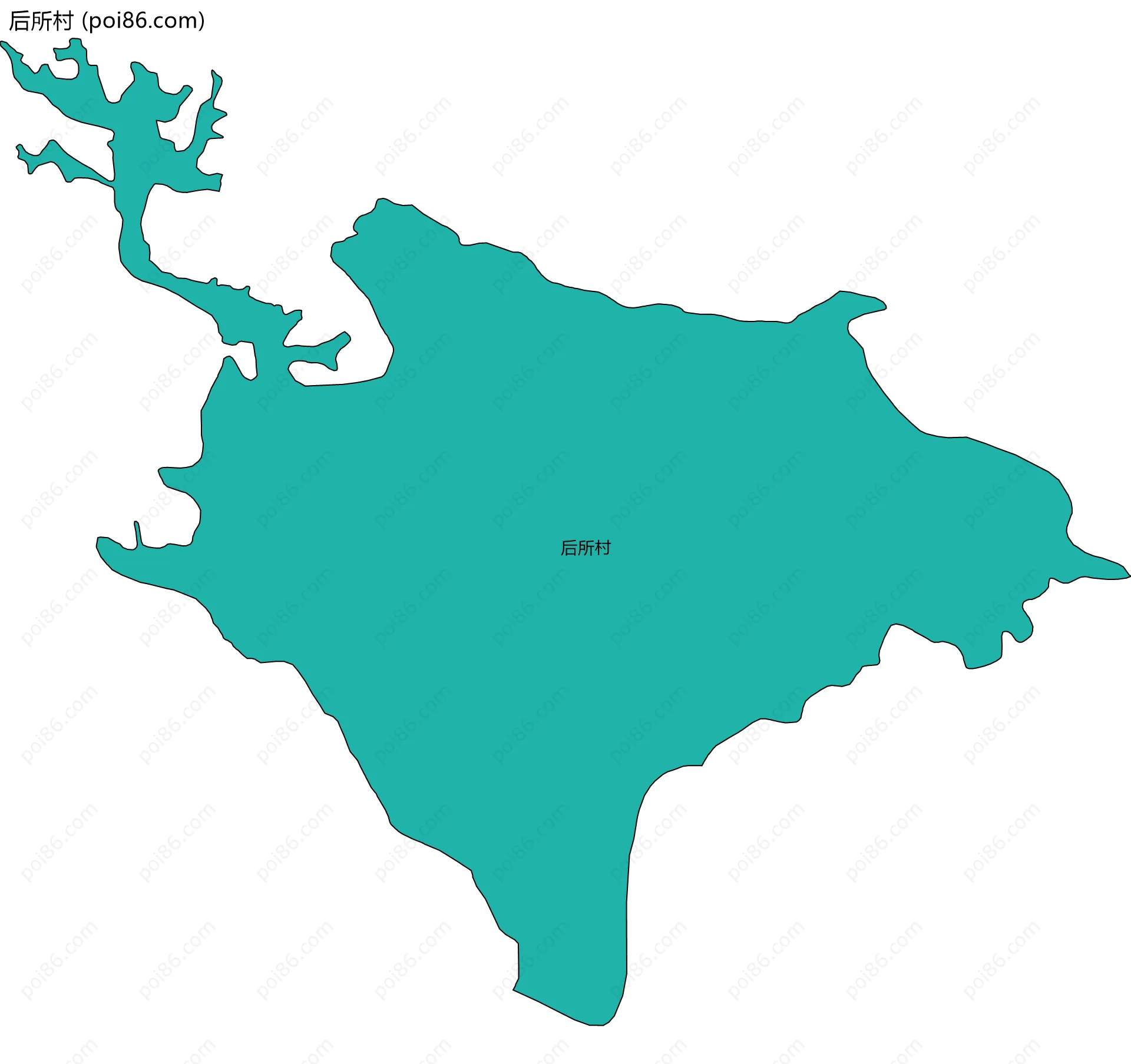 后所村边界地图