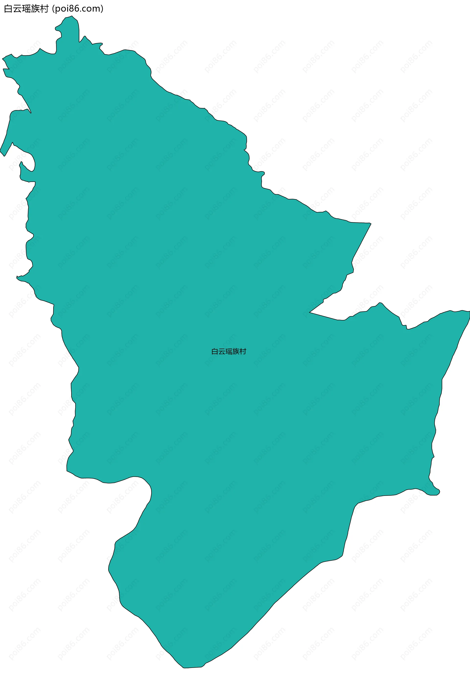 白云瑶族村边界地图