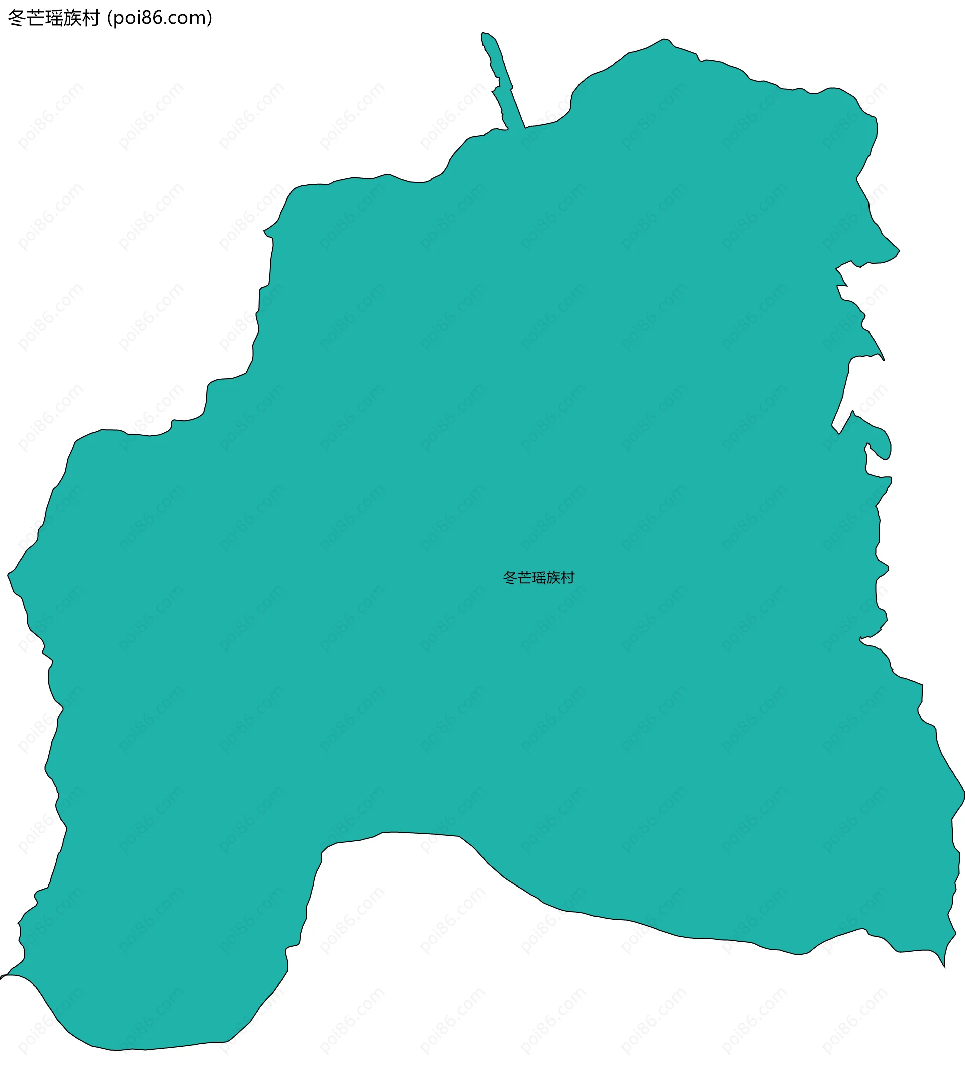 冬芒瑶族村边界地图