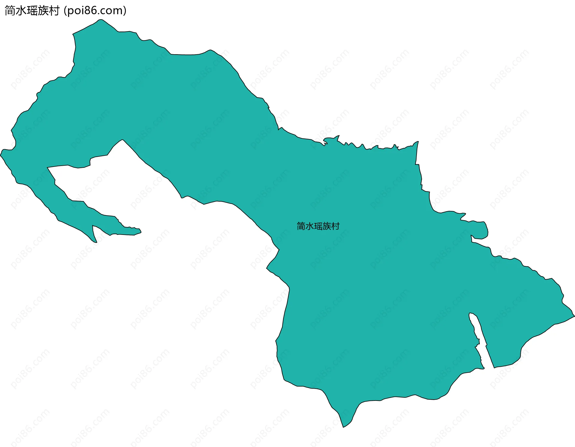 简水瑶族村边界地图
