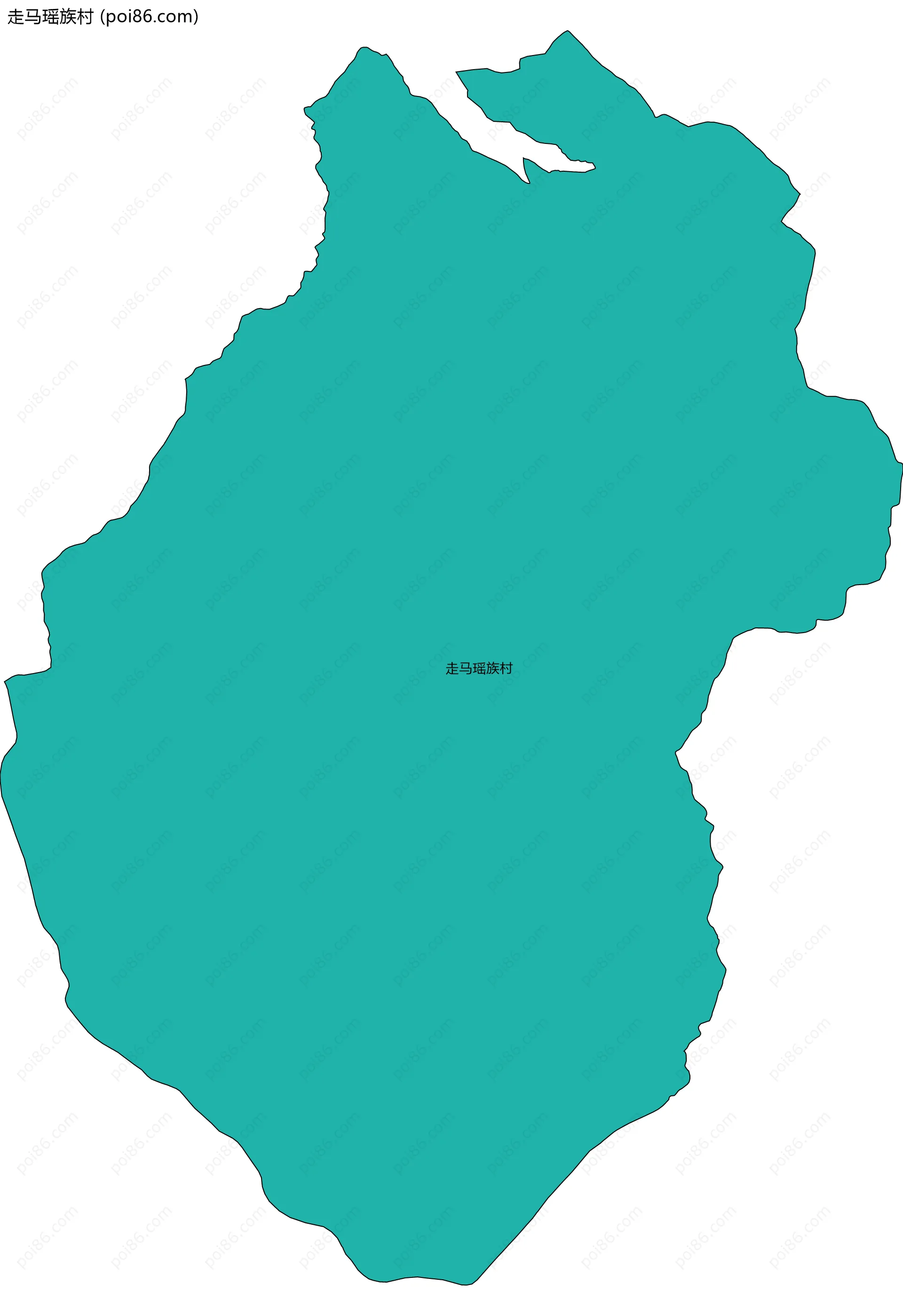 走马瑶族村边界地图