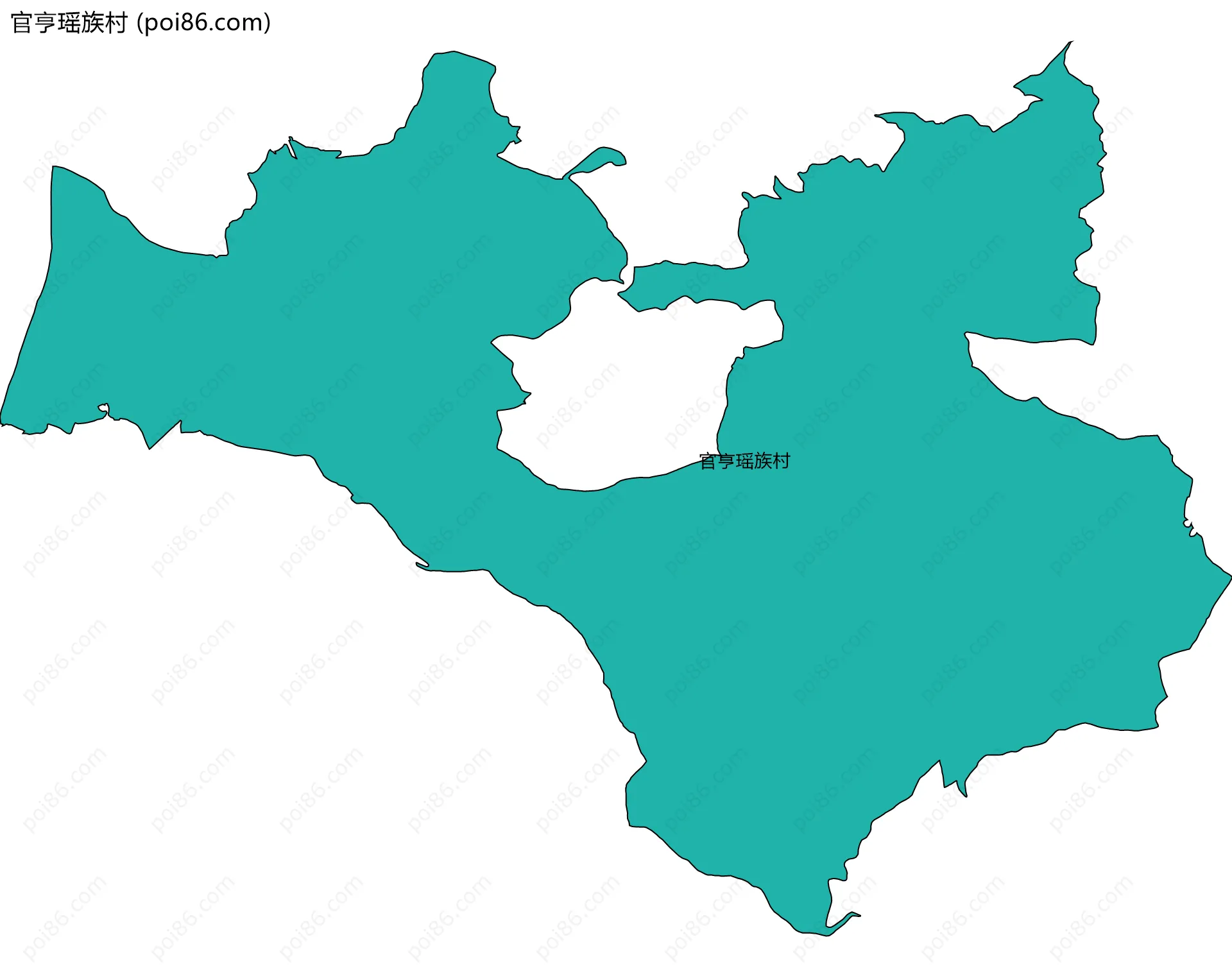 官亨瑶族村边界地图