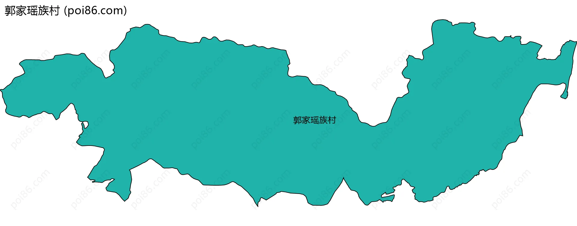 郭家瑶族村边界地图