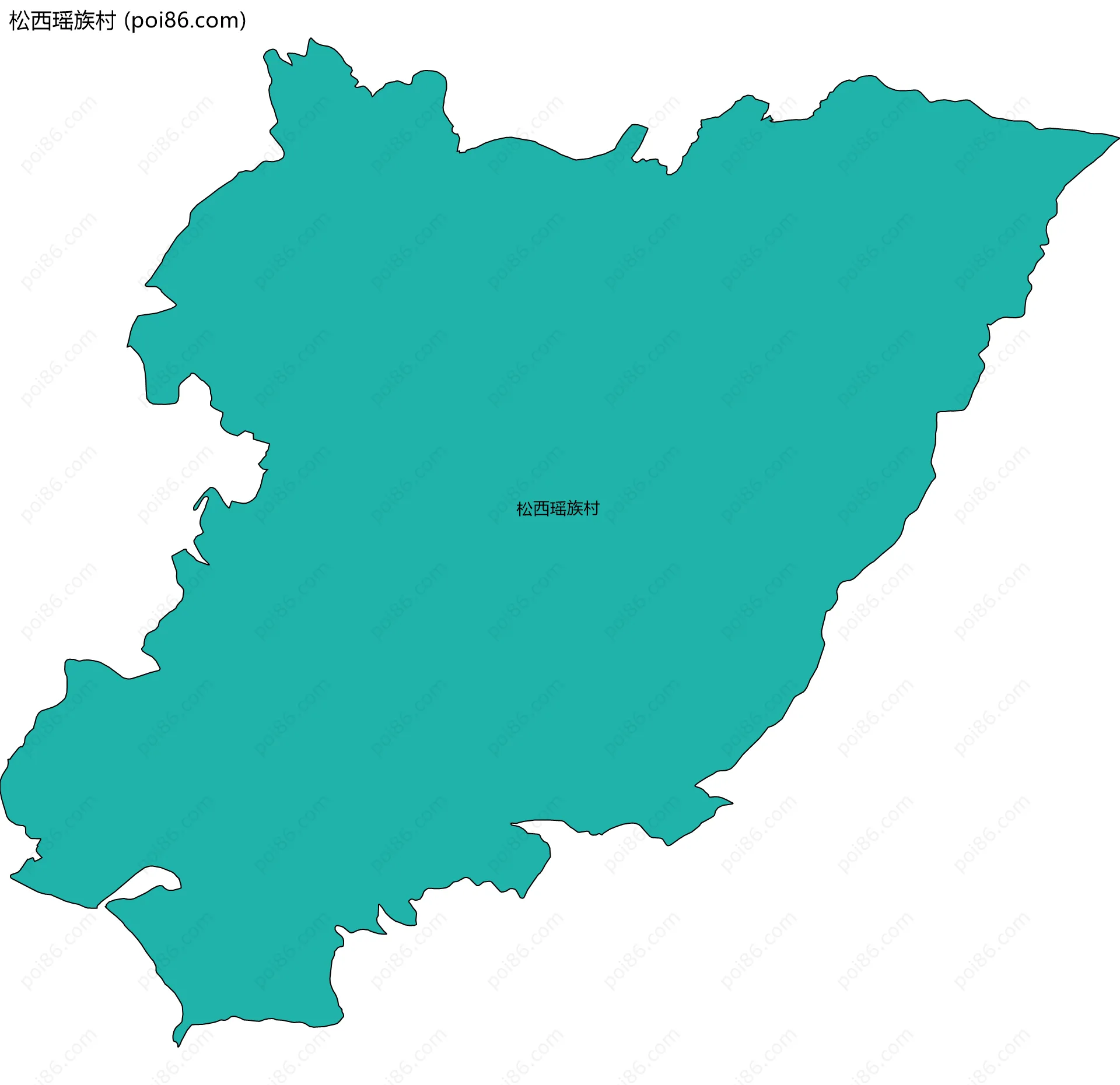 松西瑶族村边界地图