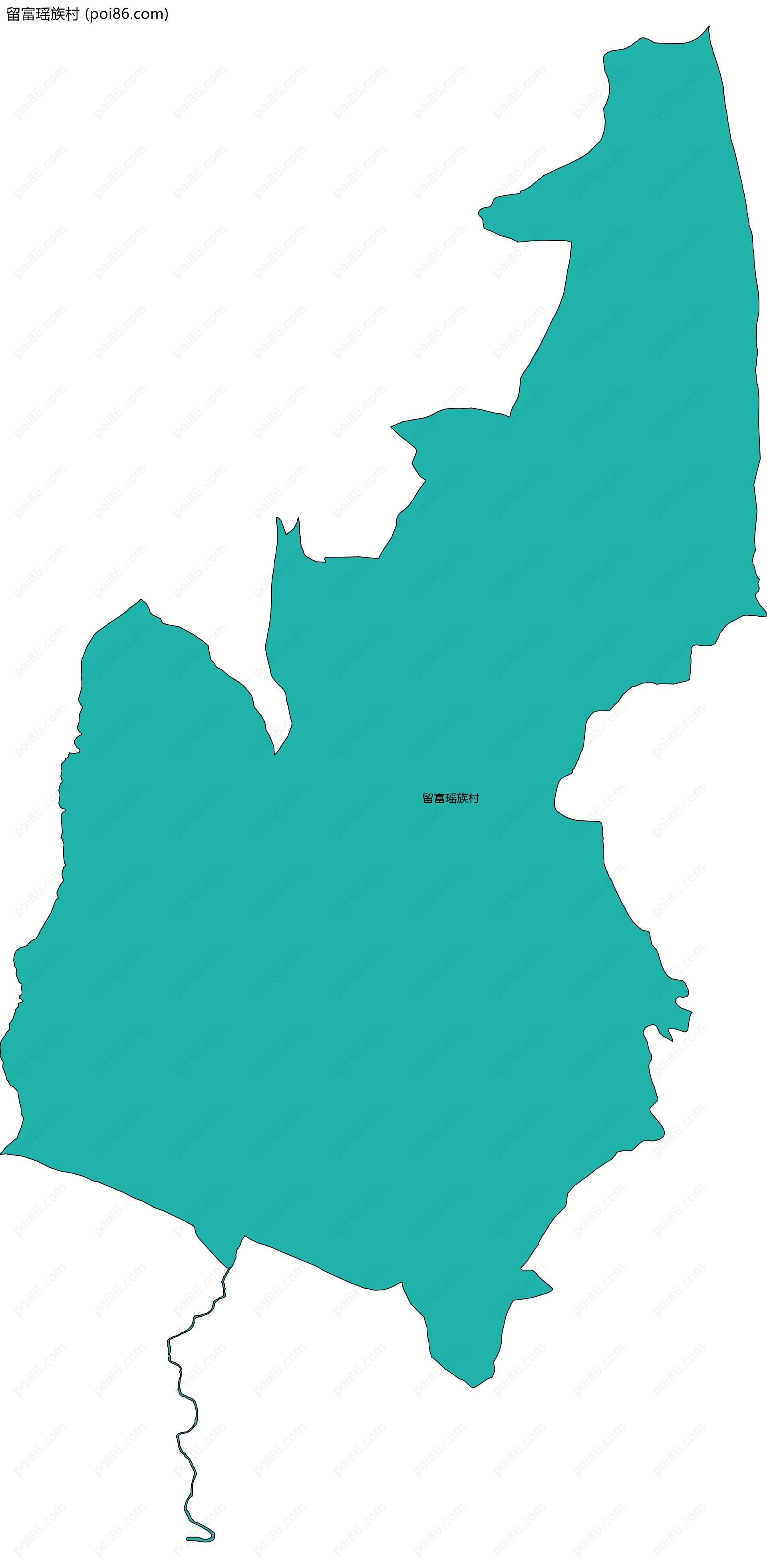 留富瑶族村边界地图