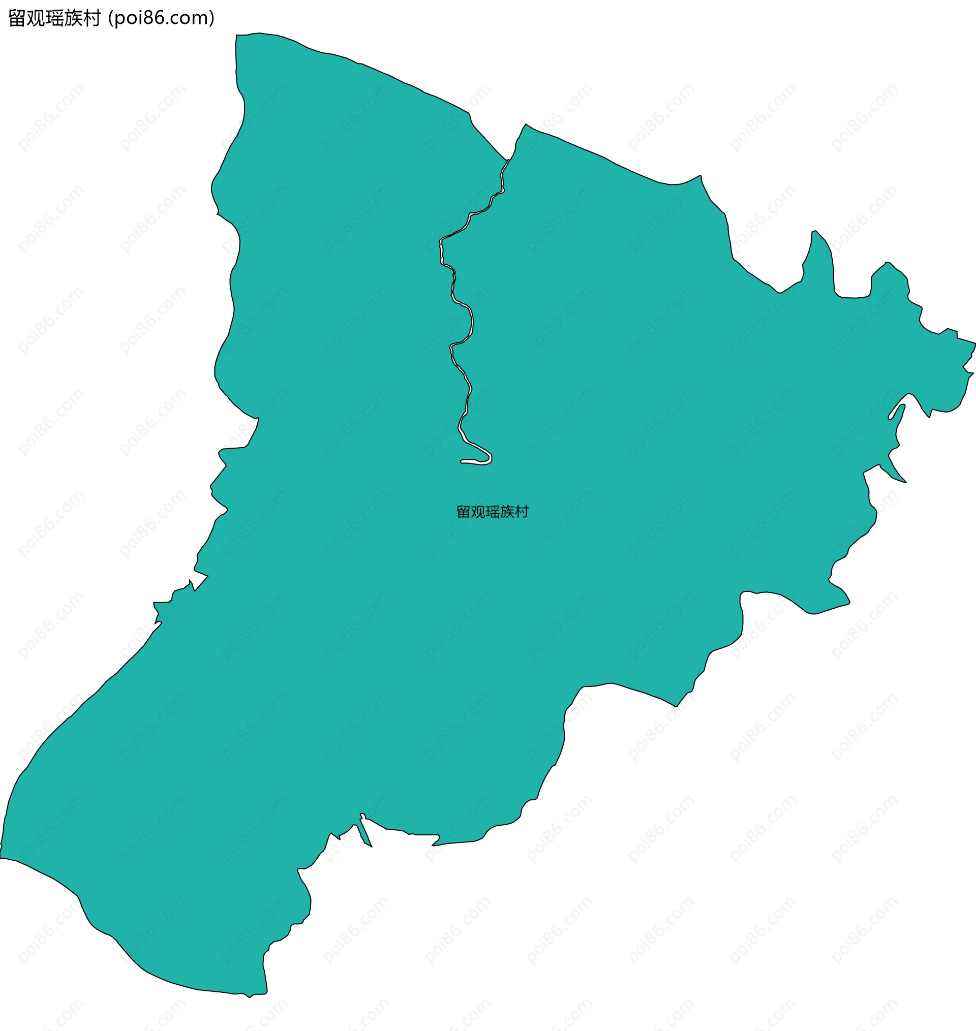 留观瑶族村边界地图