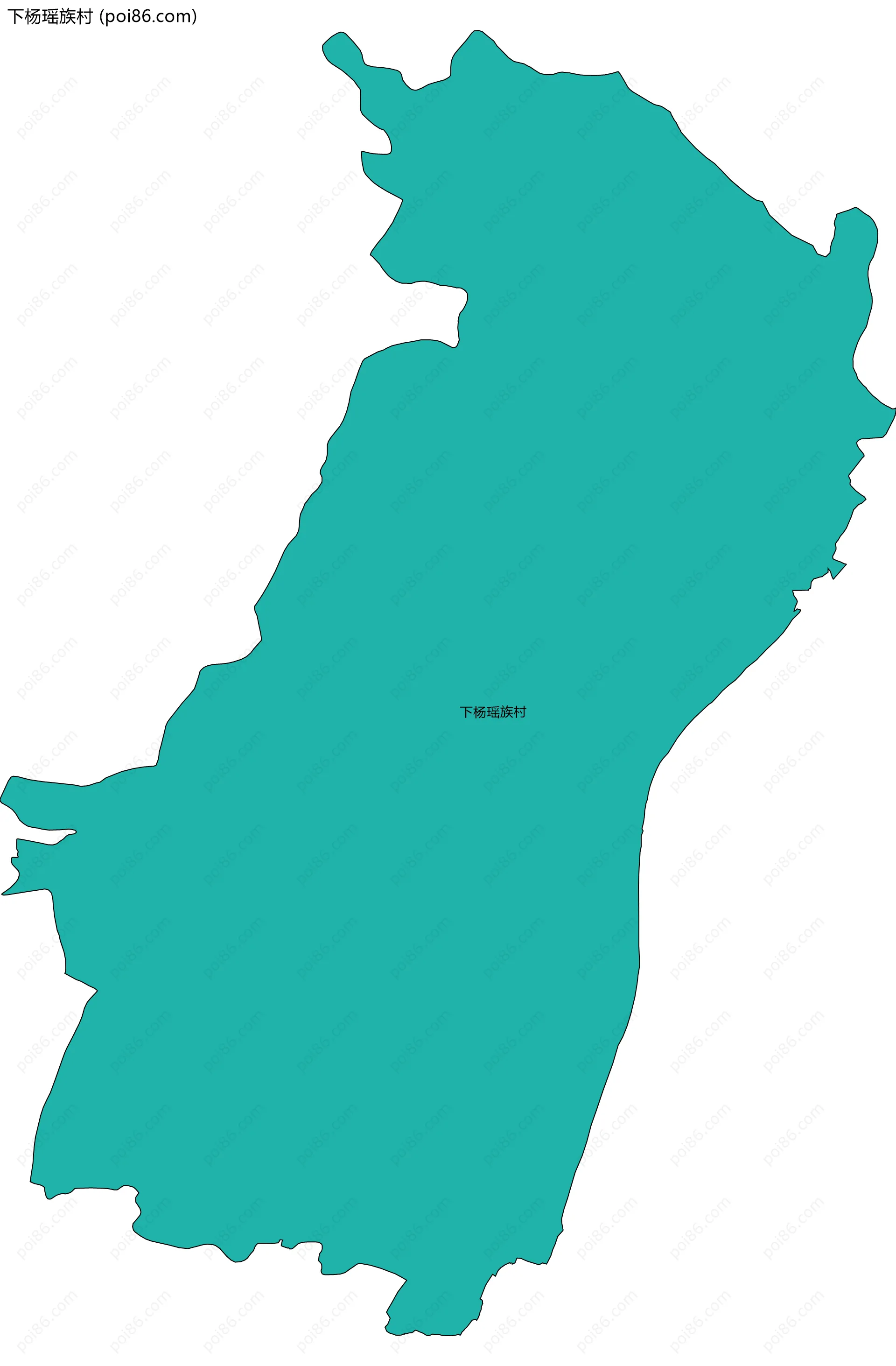 下杨瑶族村边界地图