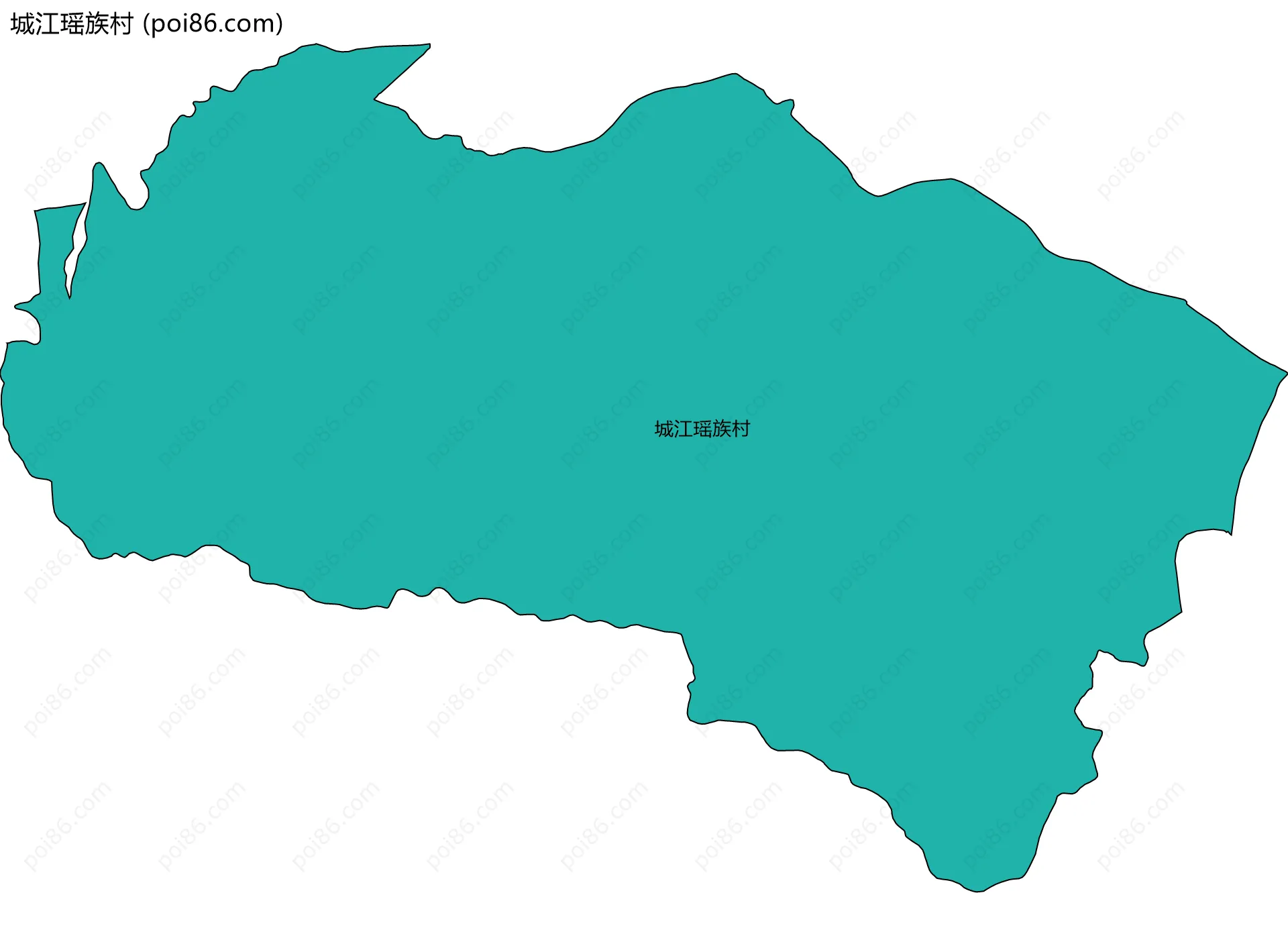 城江瑶族村边界地图