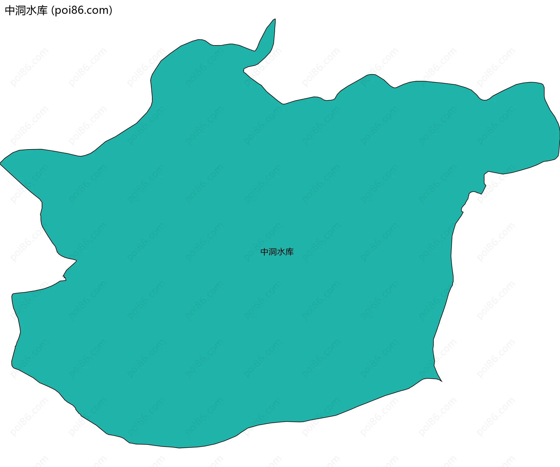 中洞水库边界地图