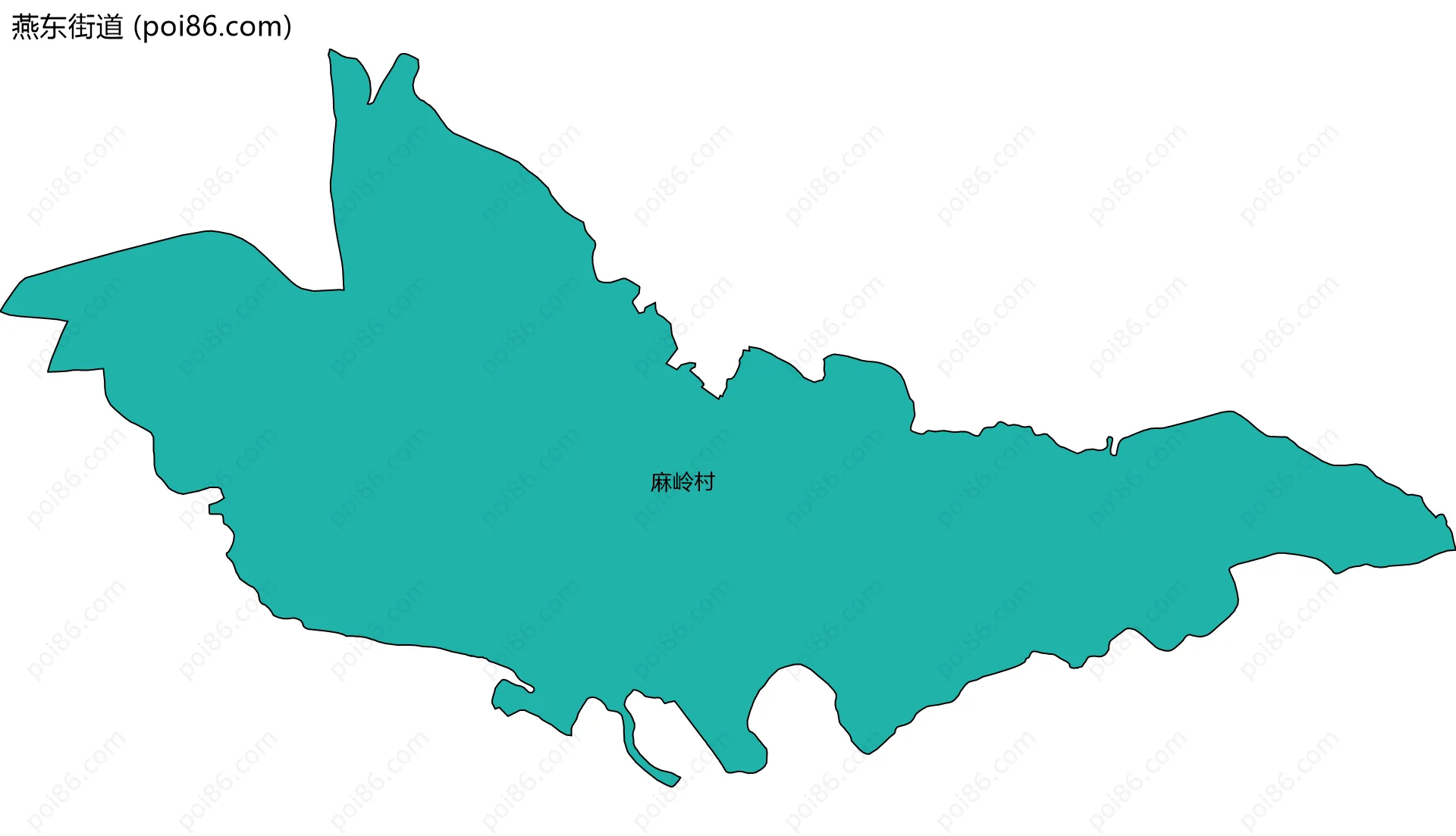 燕东街道边界地图(五级行政区划)