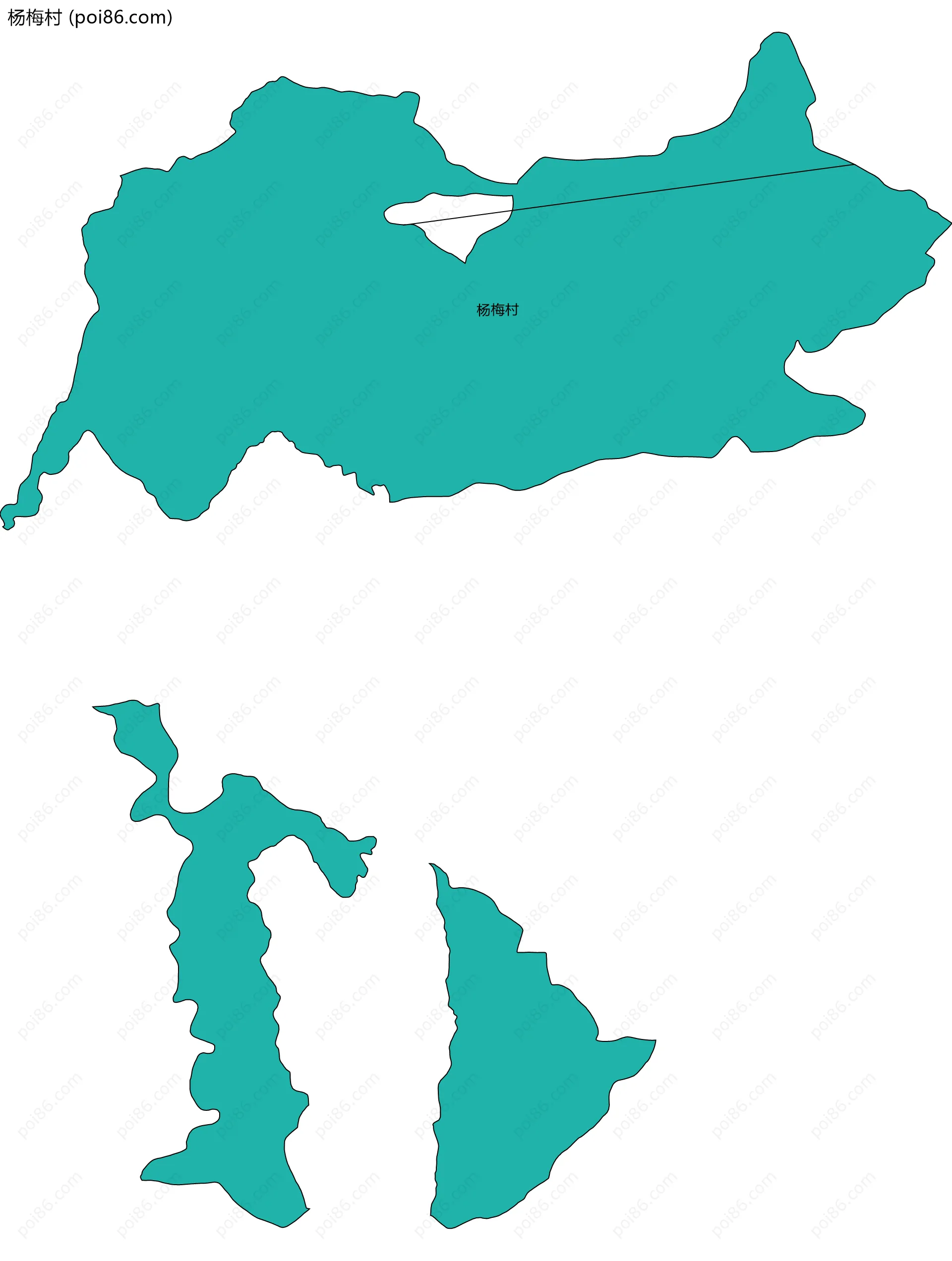 杨梅村边界地图