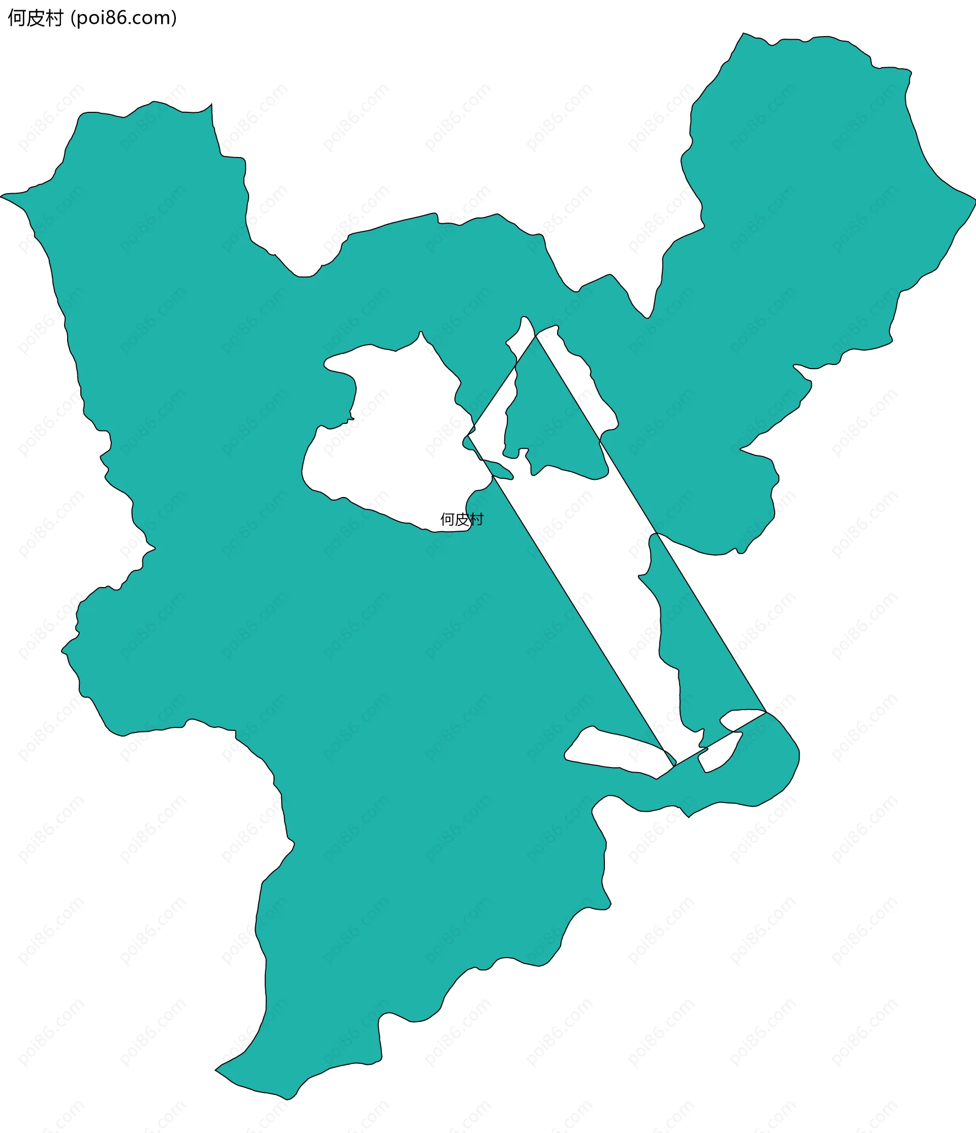 何皮村边界地图