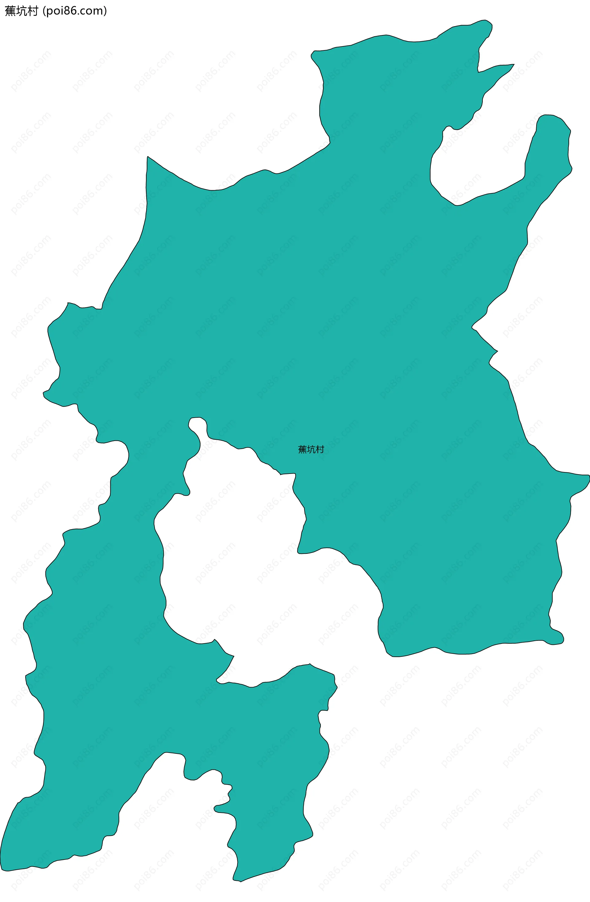 蕉坑村边界地图