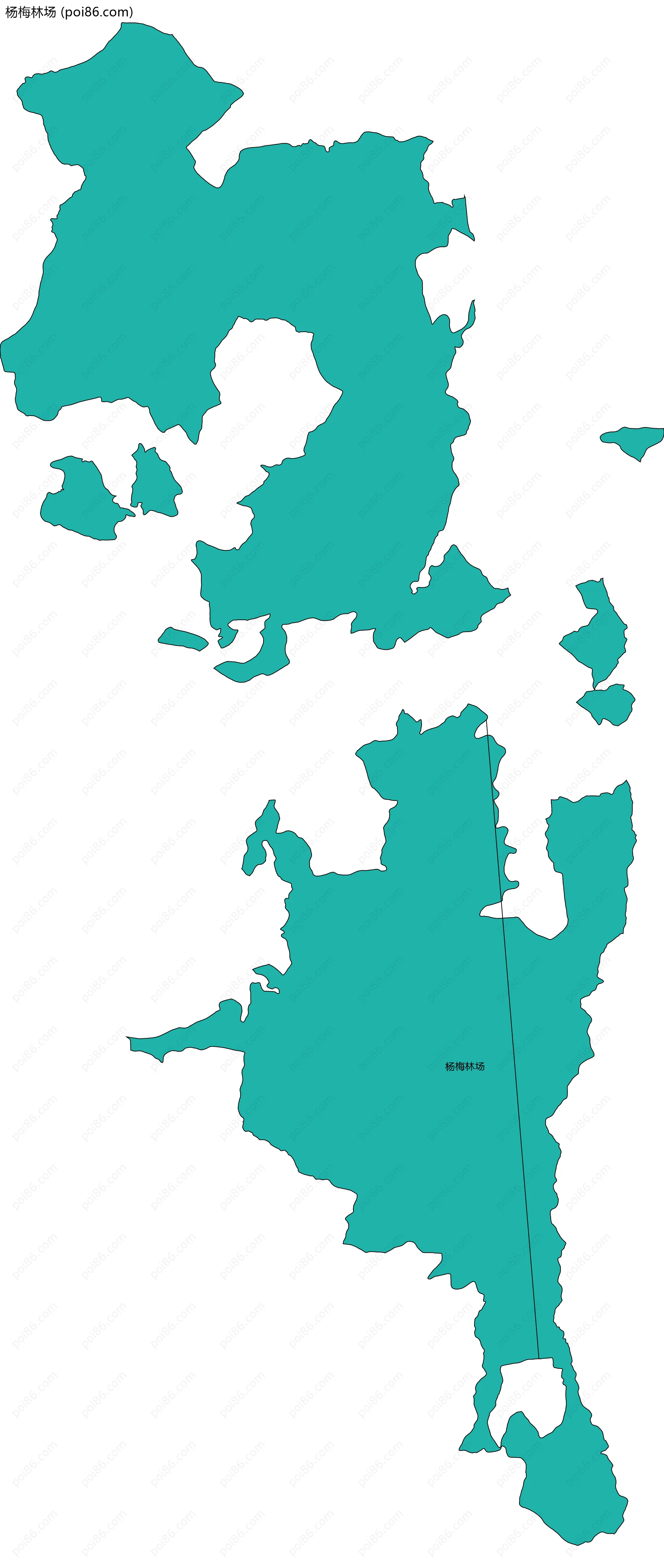 杨梅林场边界地图