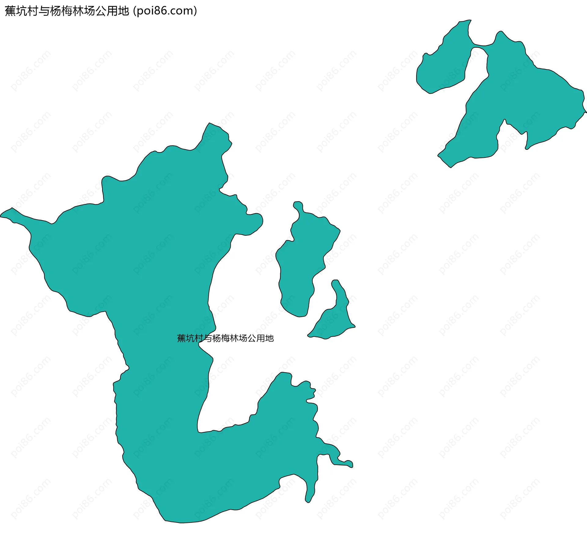 蕉坑村与杨梅林场公用地边界地图