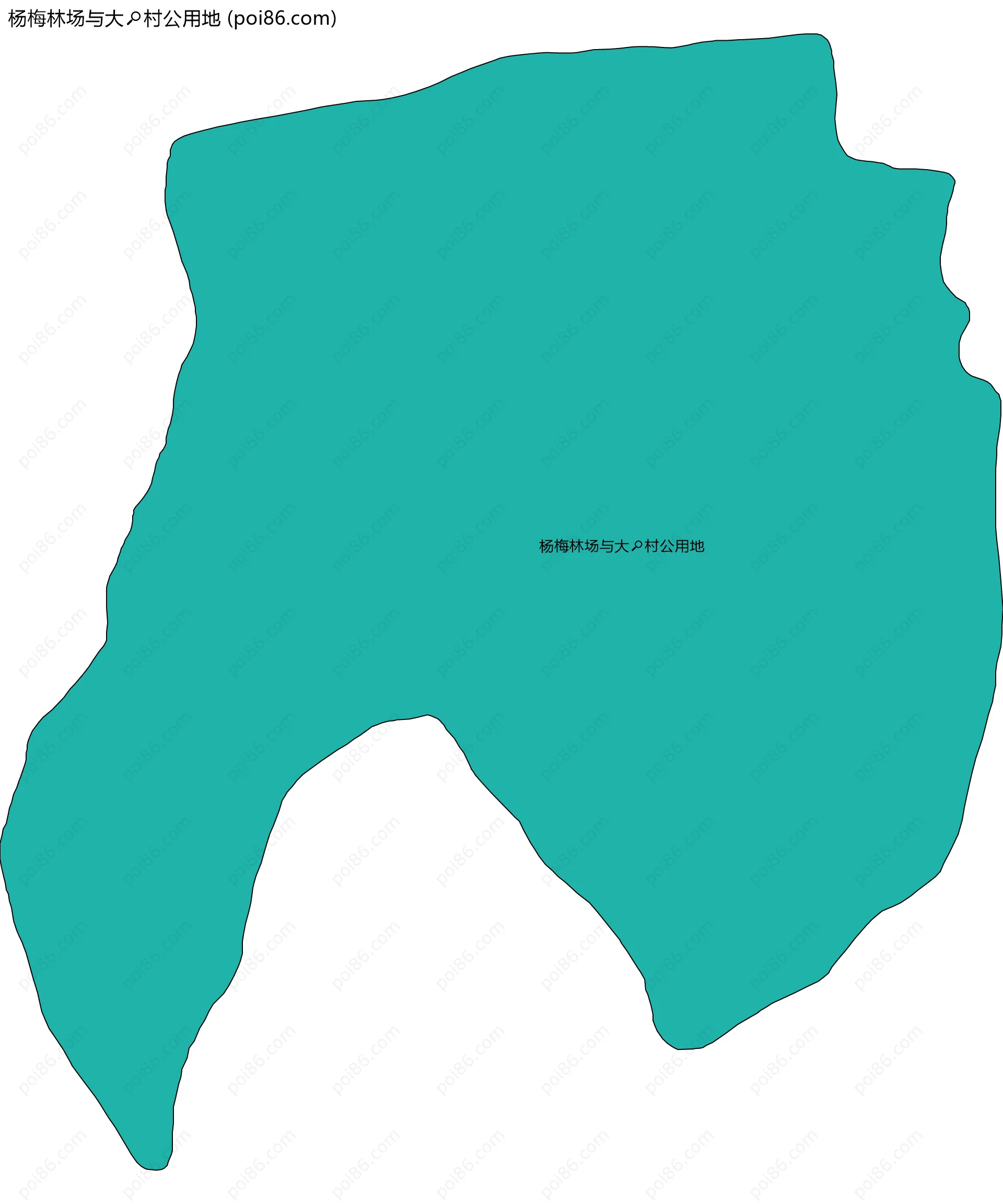 杨梅林场与大村公用地边界地图