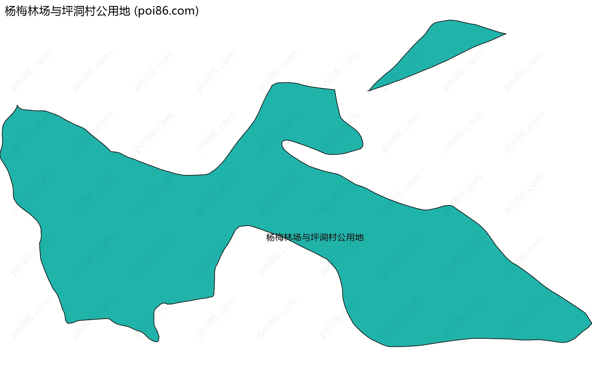 杨梅林场与坪洞村公用地边界地图