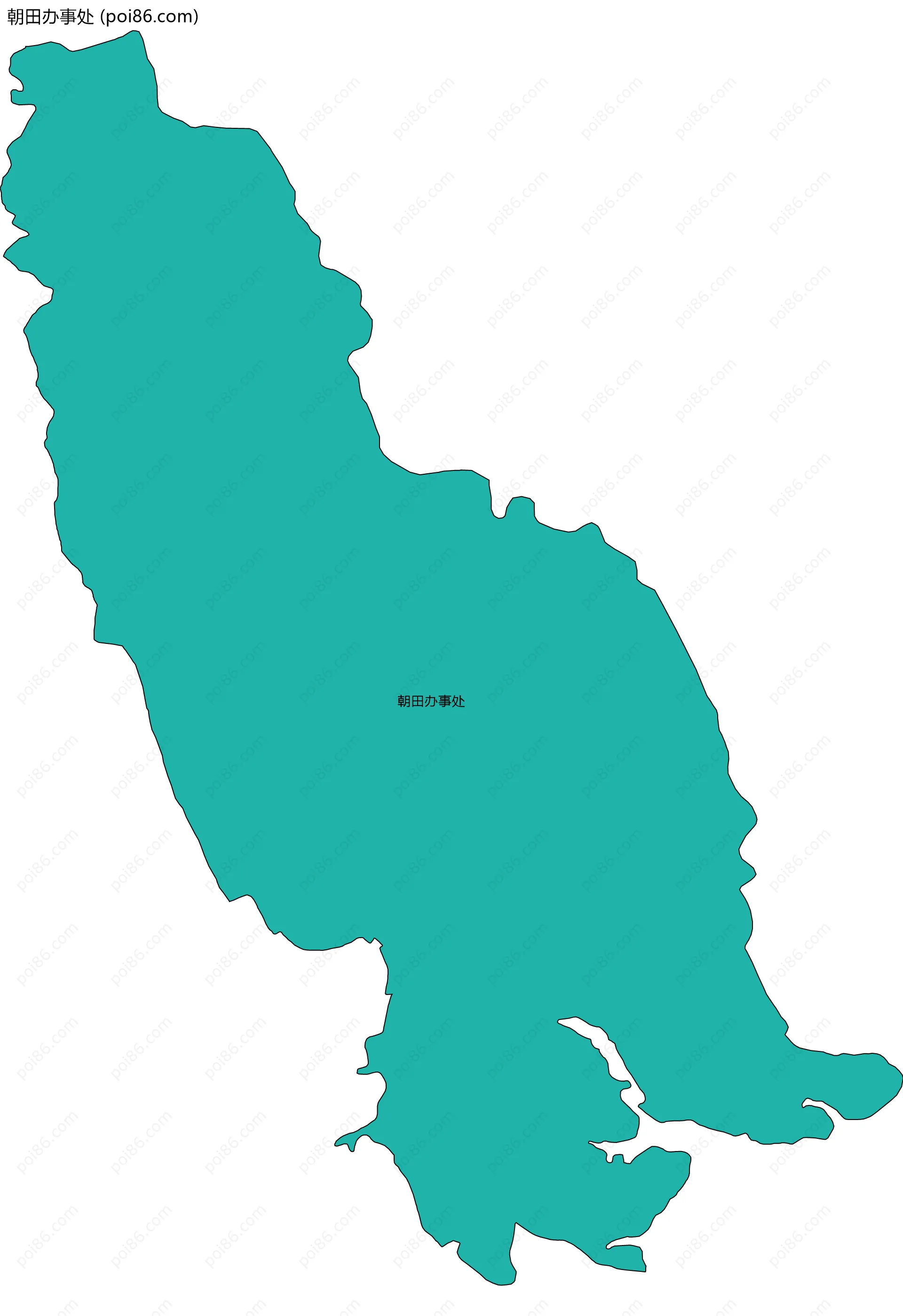 朝田办事处边界地图
