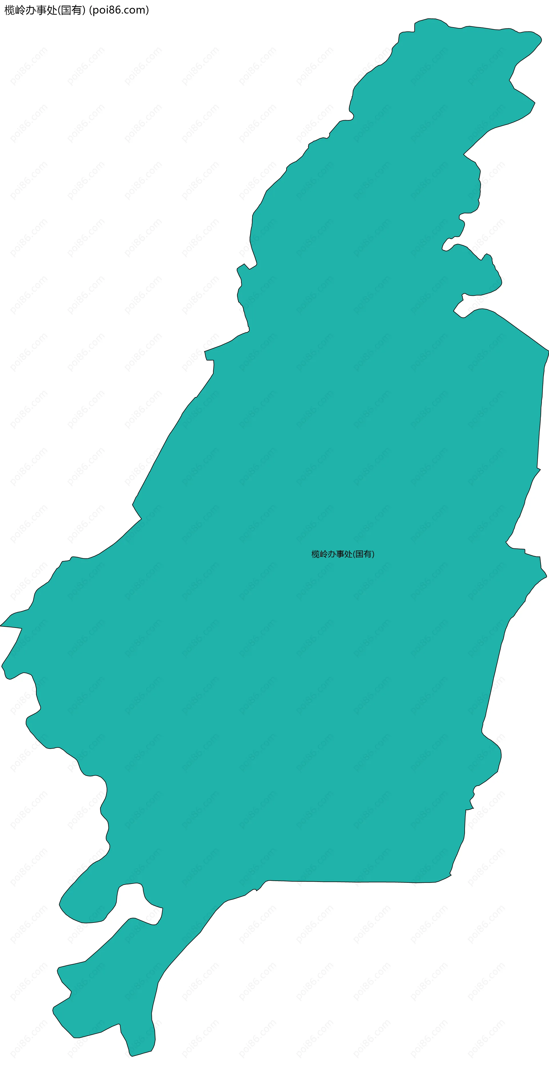 榄岭办事处(国有)边界地图