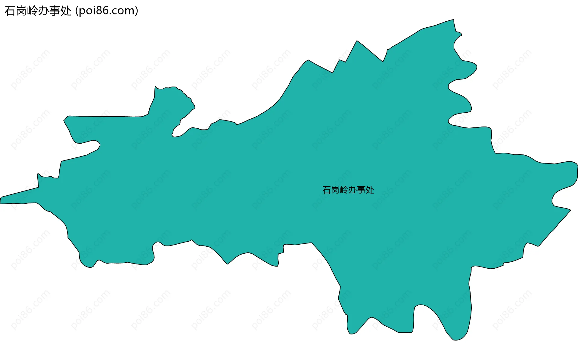 石岗岭办事处边界地图