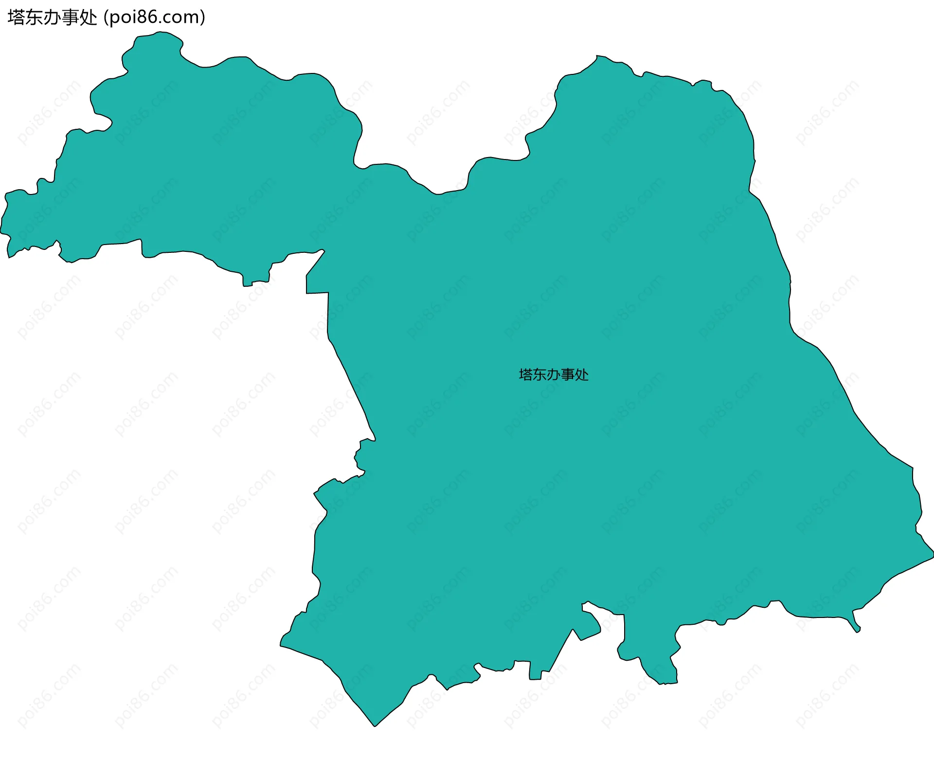 塔东办事处边界地图