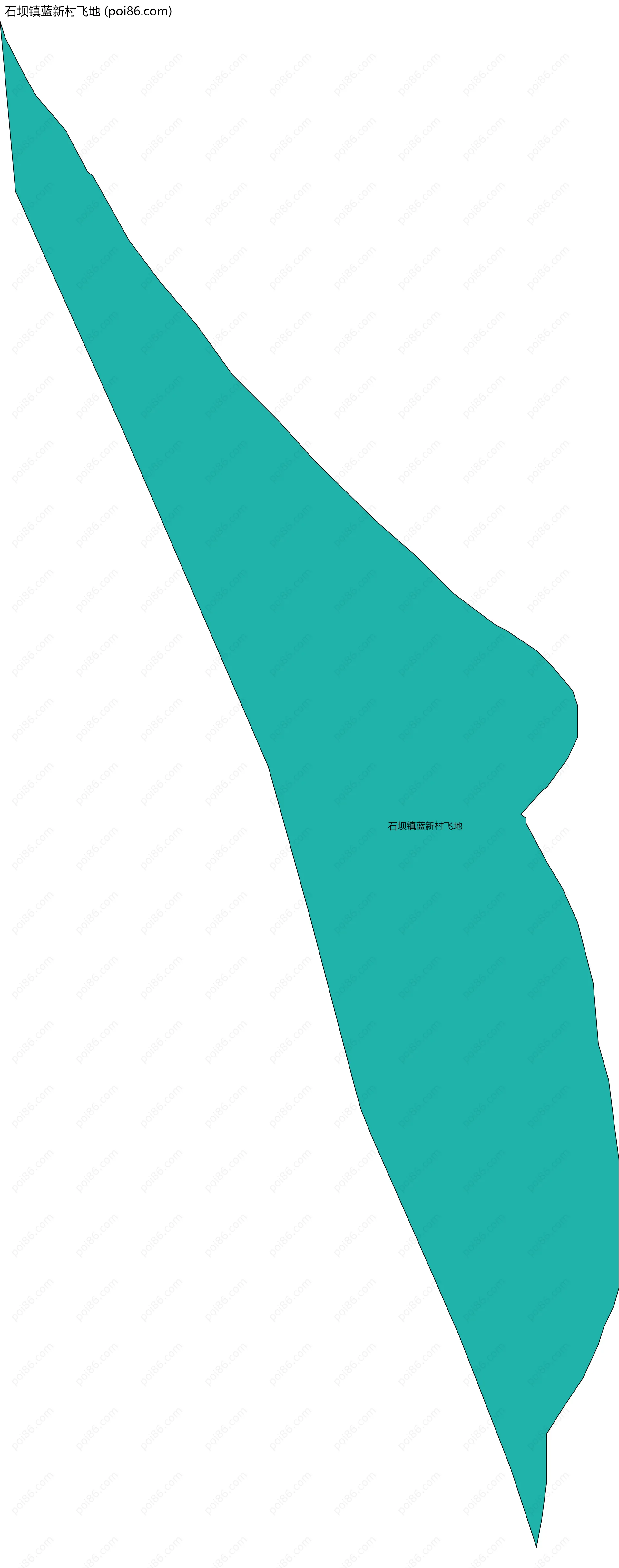 石坝镇蓝新村飞地边界地图