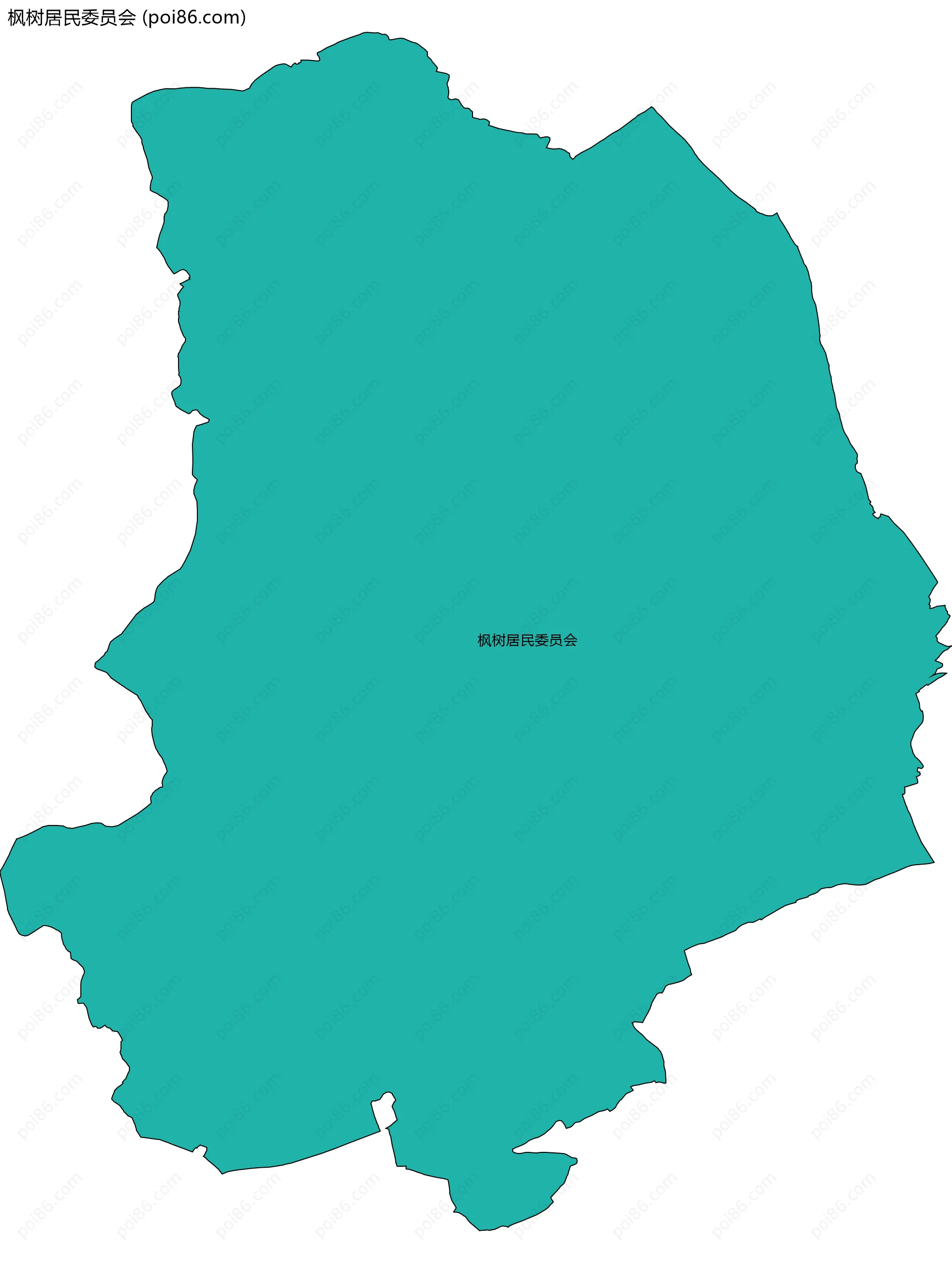 枫树居民委员会边界地图