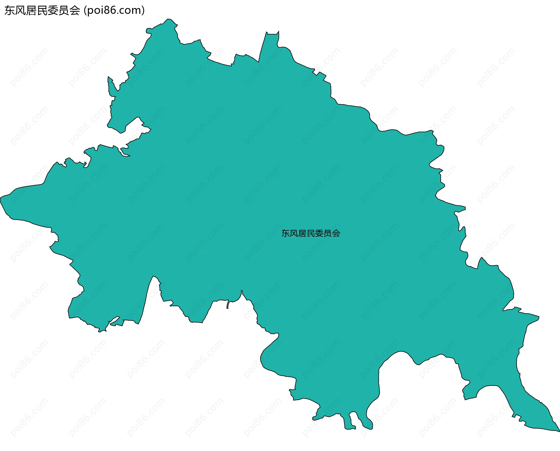 东风居民委员会边界地图