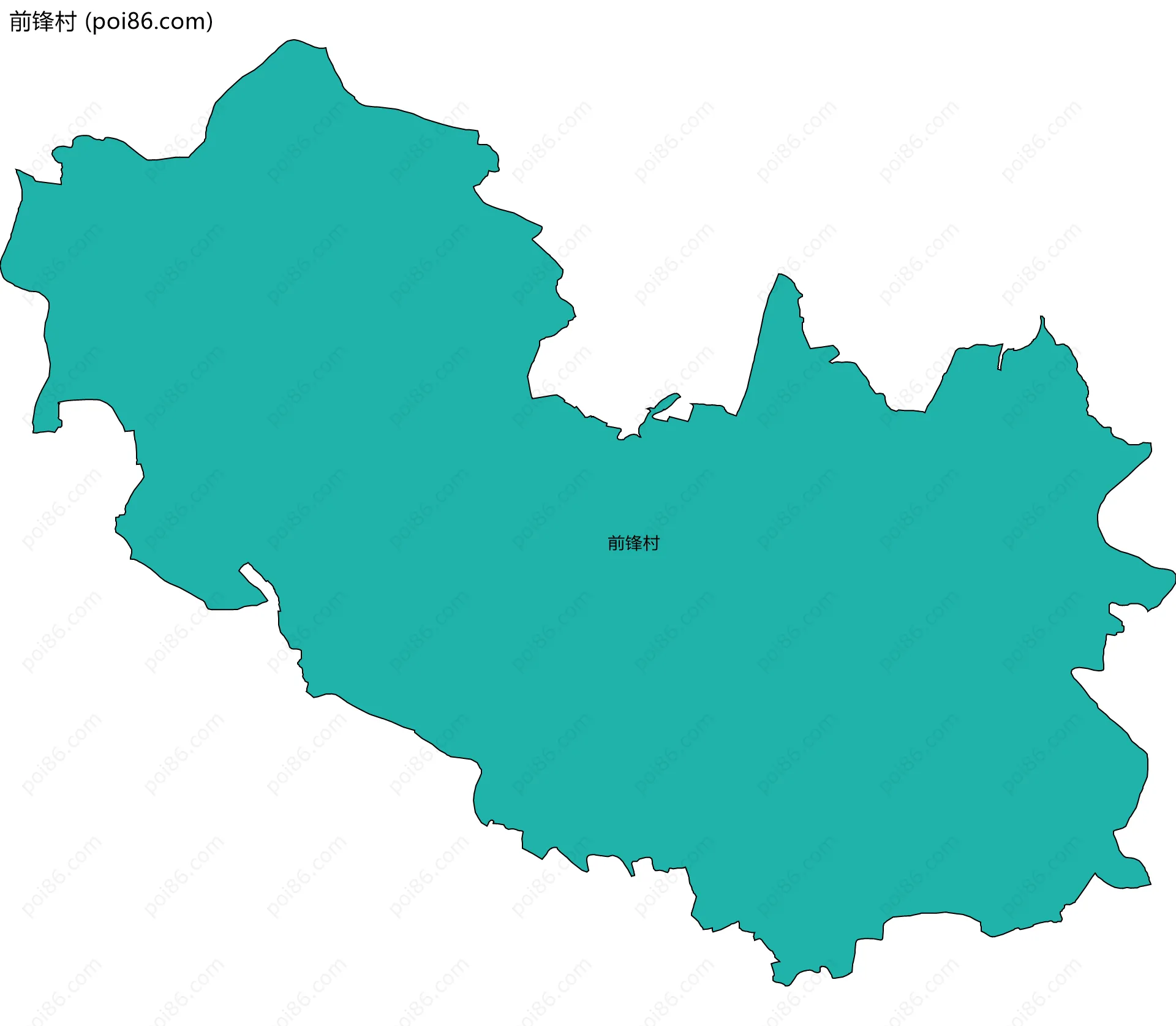 前锋村边界地图