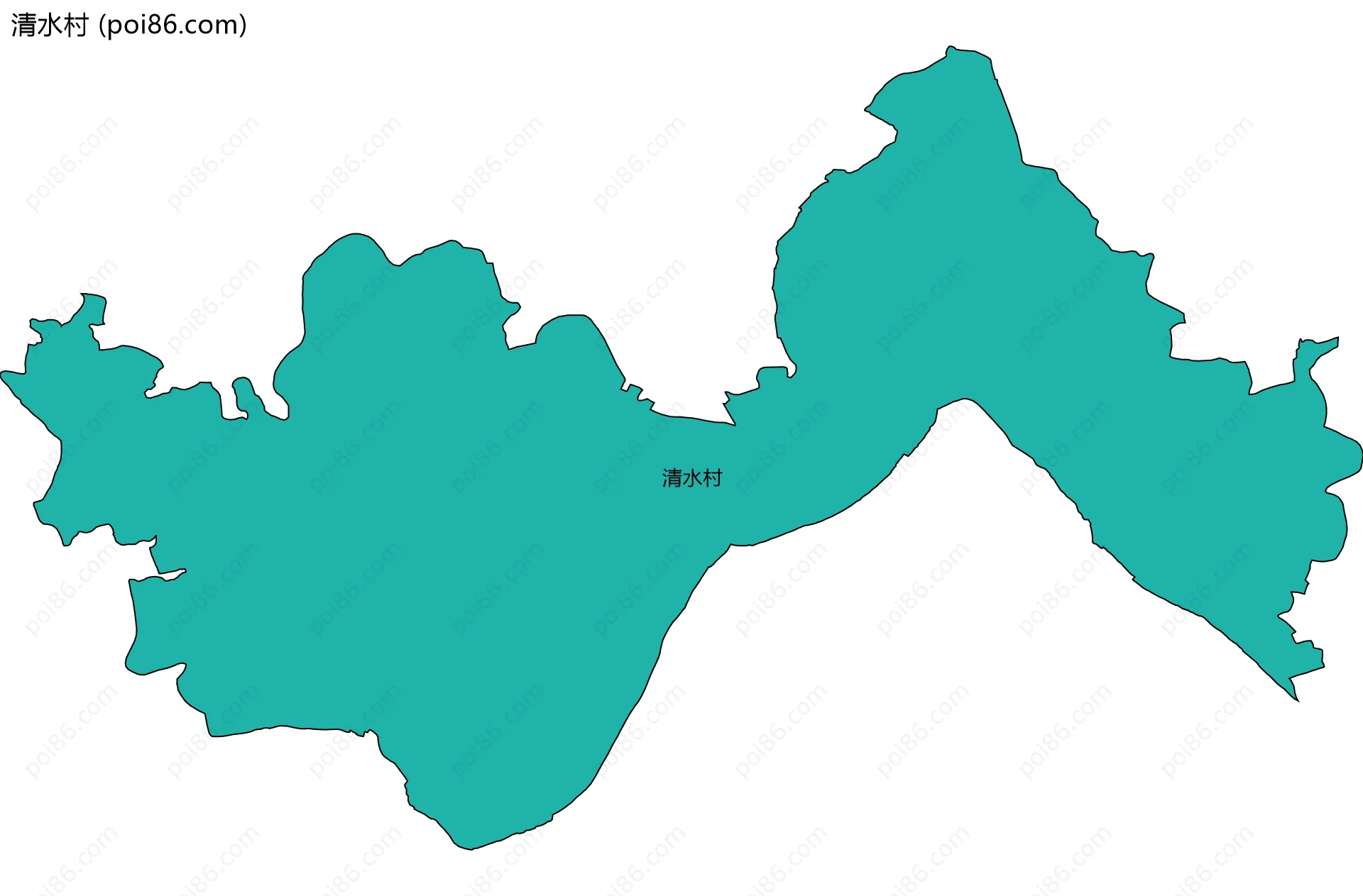 清水村边界地图