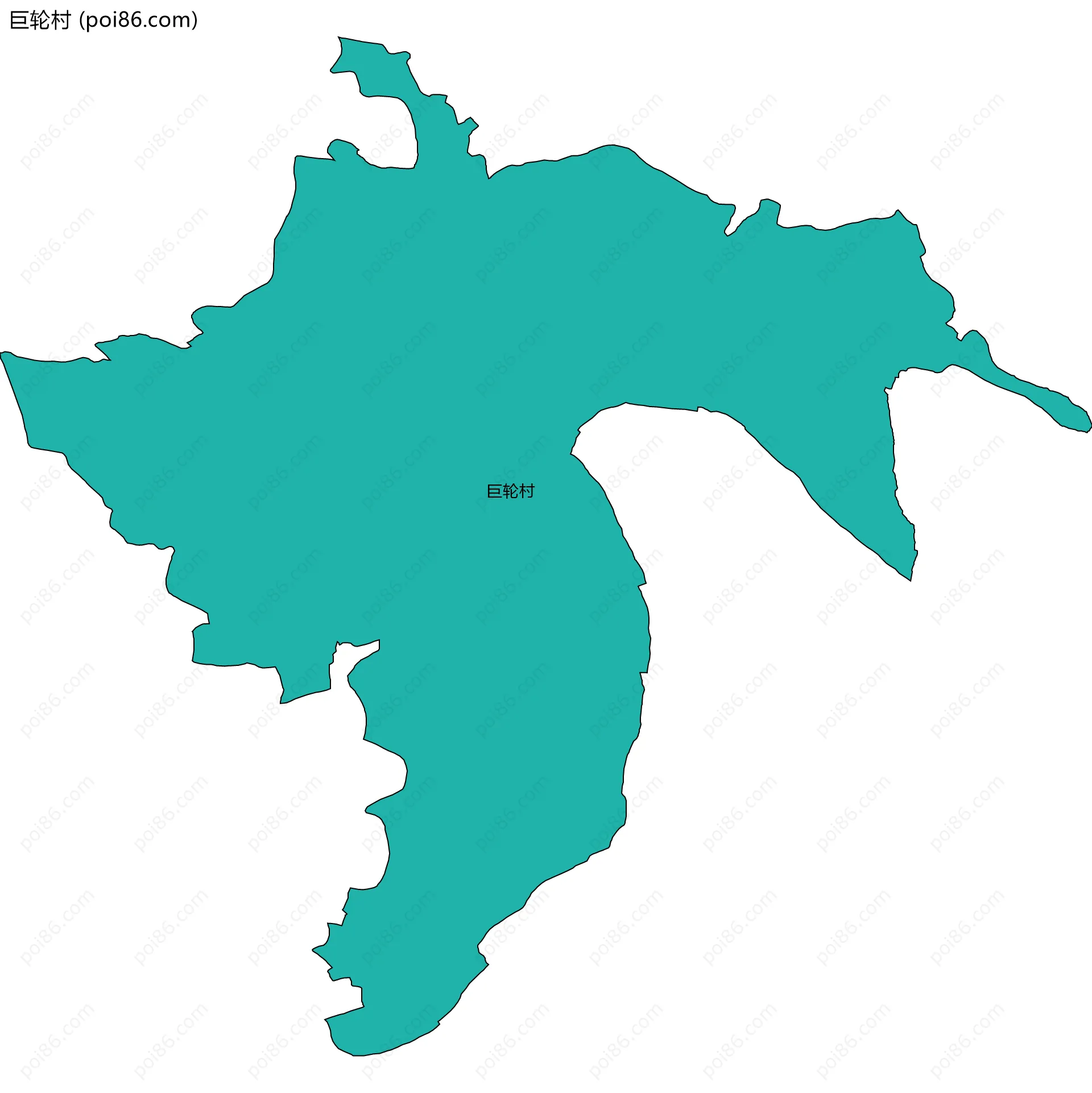 巨轮村边界地图