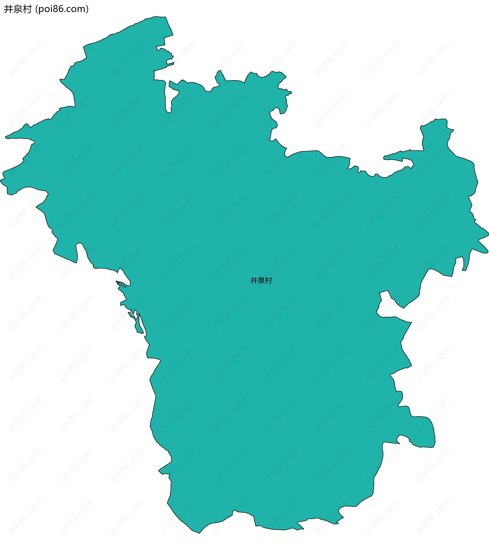 井泉村边界地图
