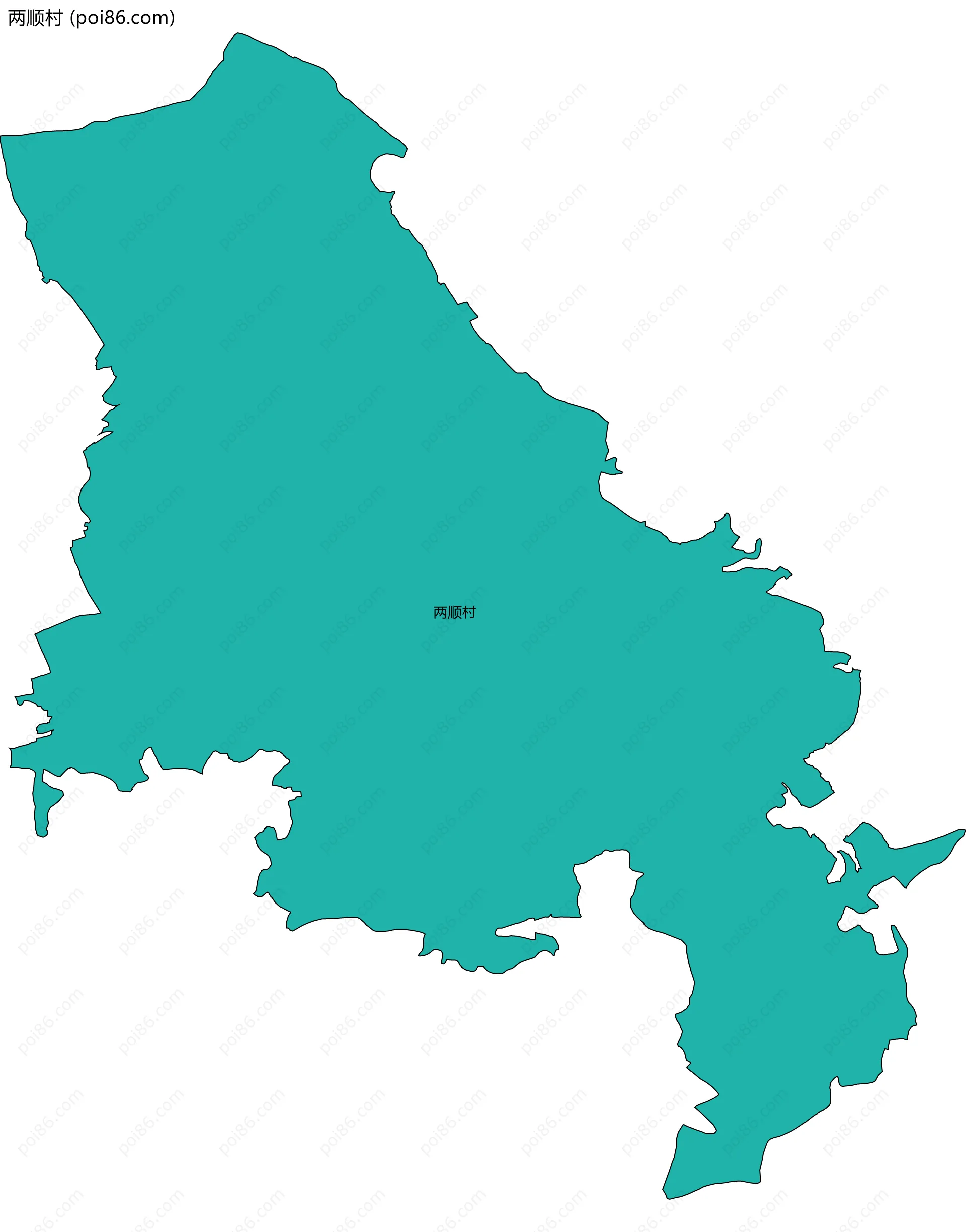 两顺村边界地图