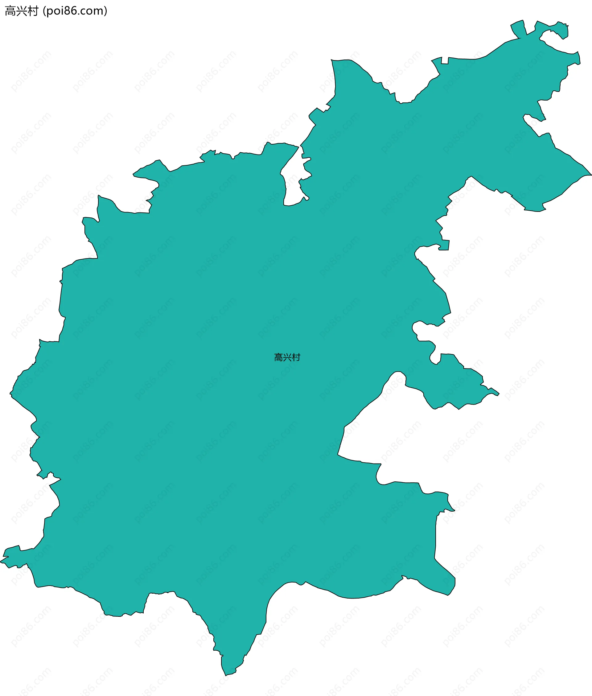 高兴村边界地图