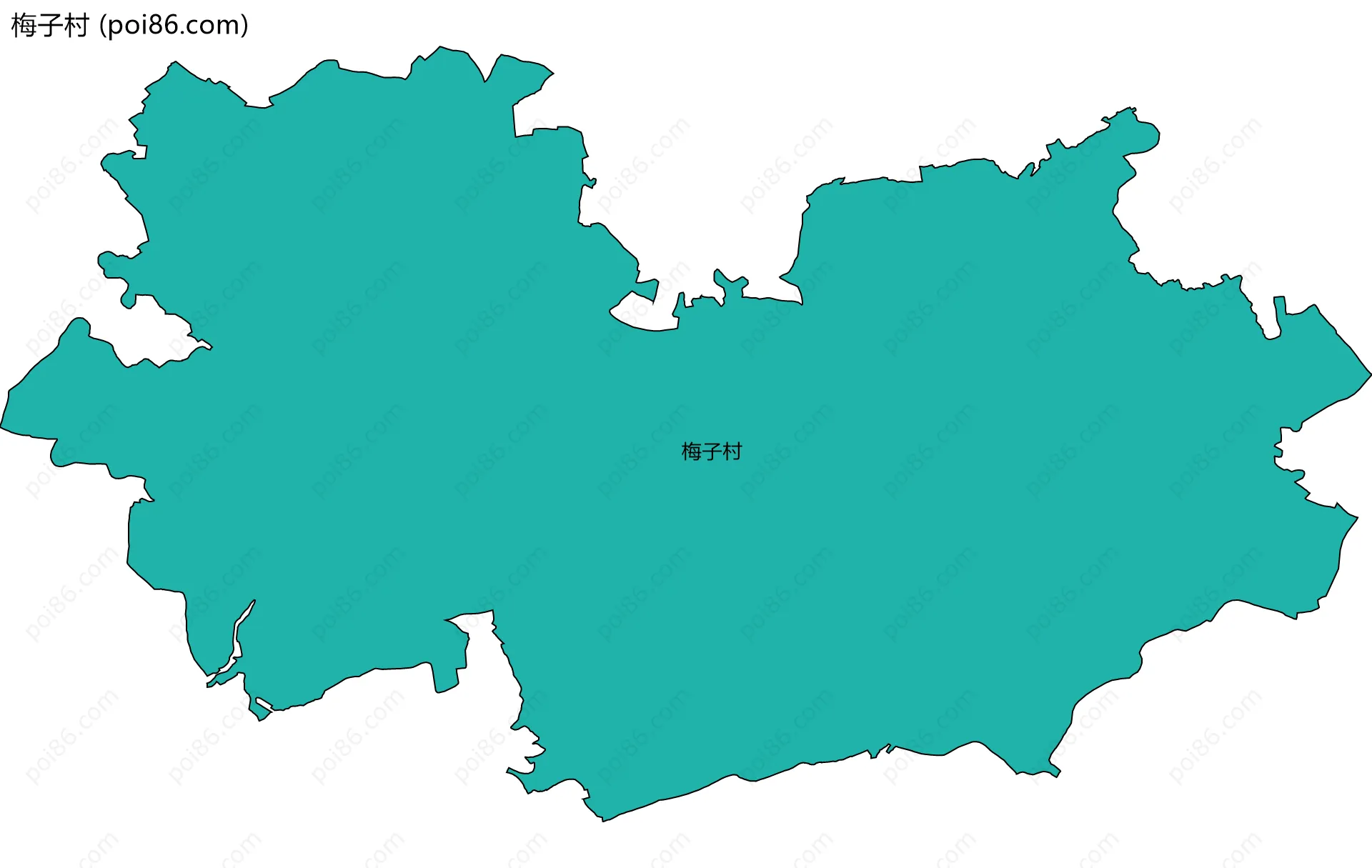 梅子村边界地图