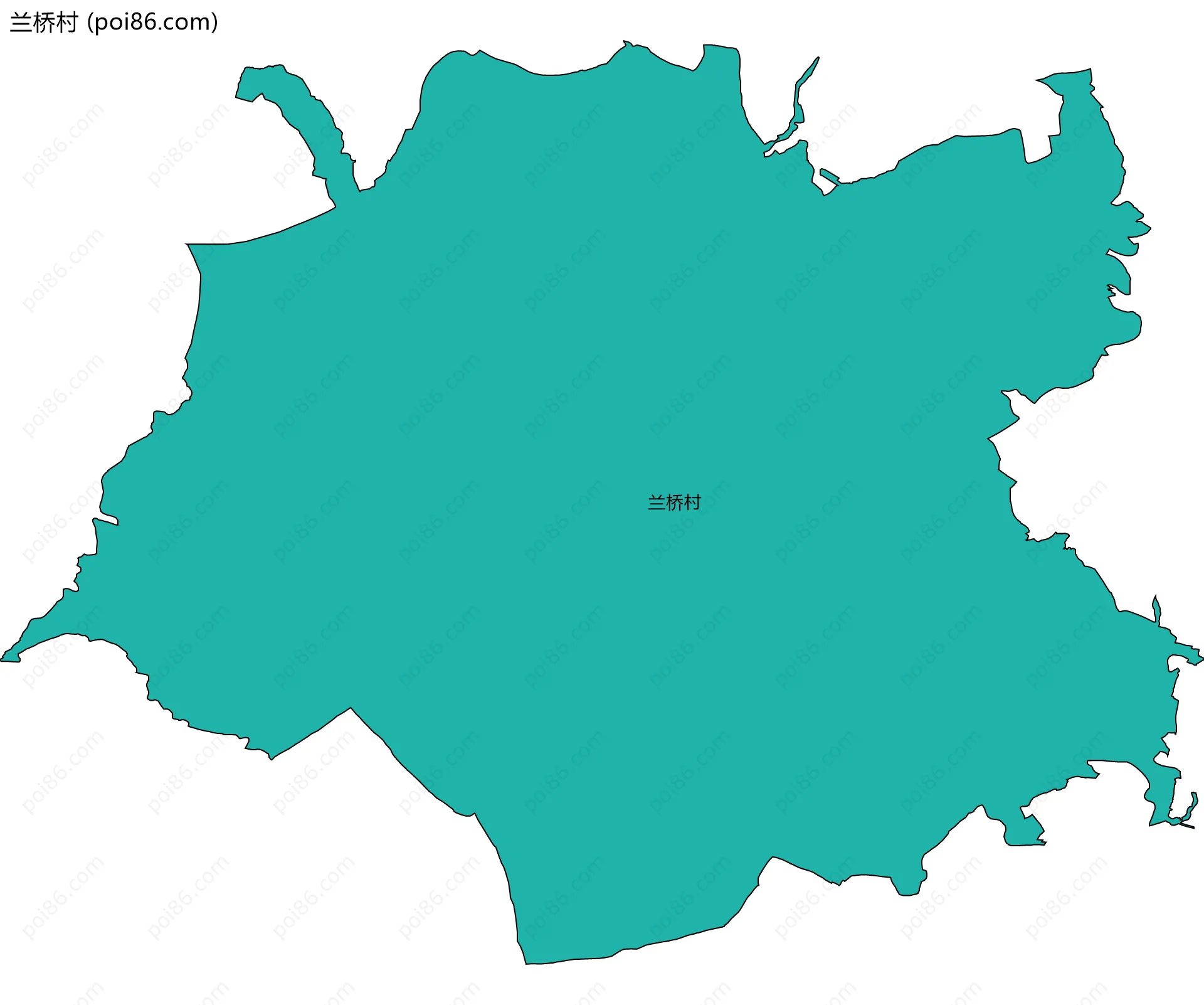 兰桥村边界地图