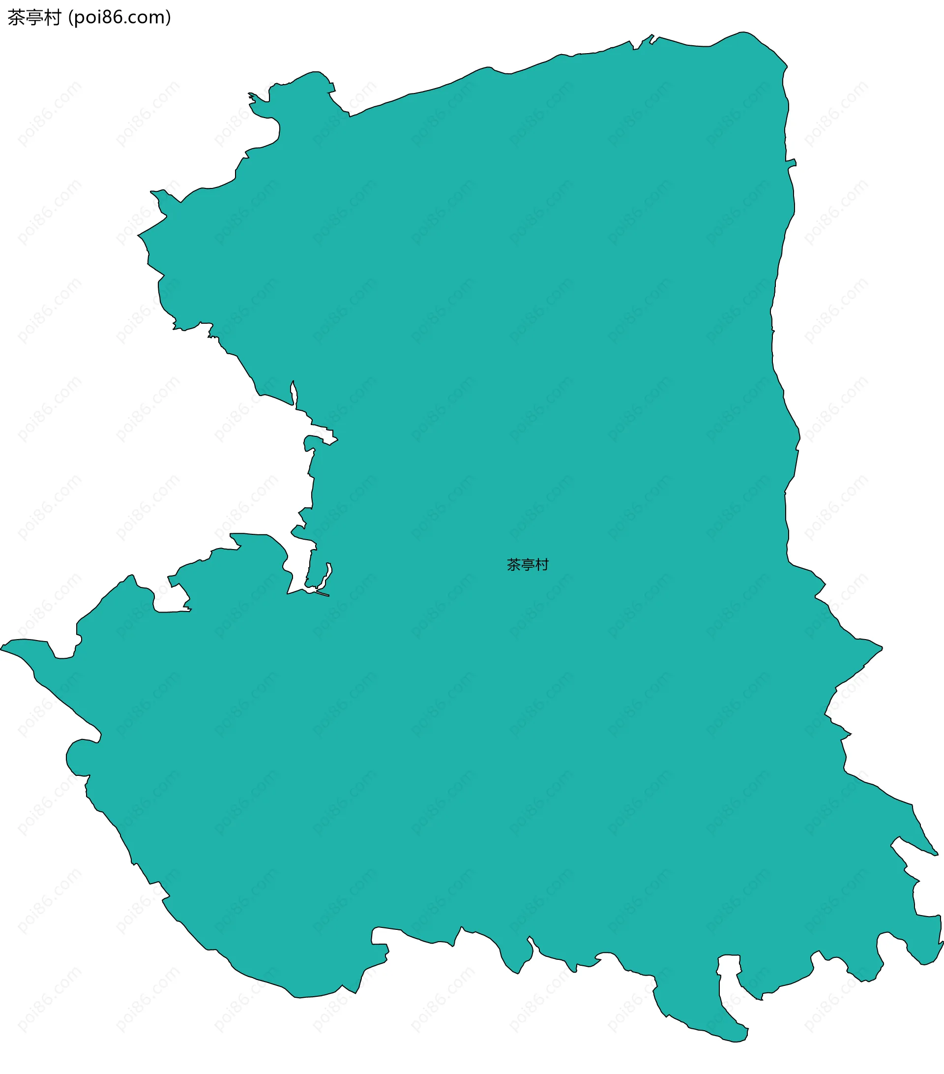 茶亭村边界地图