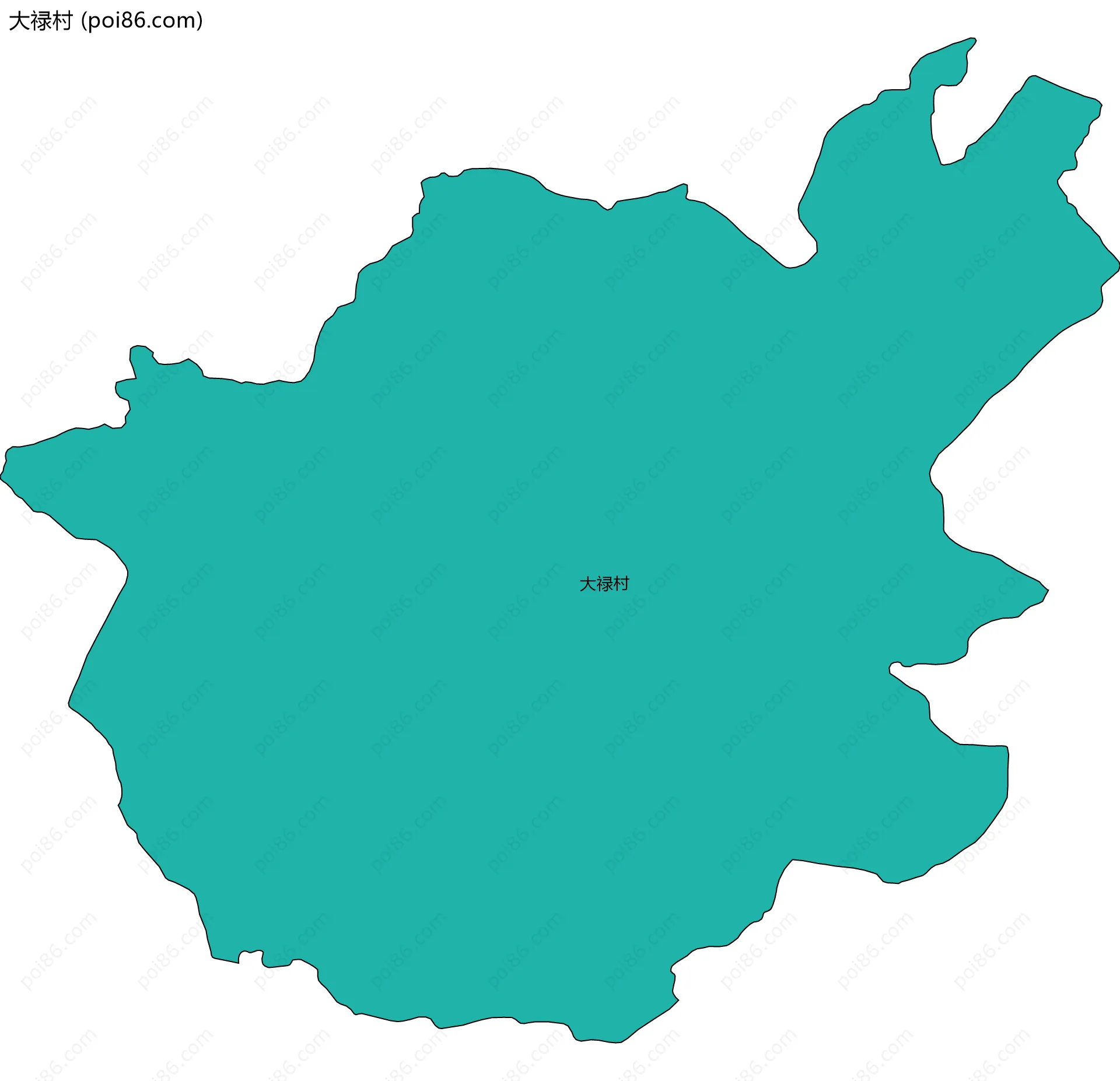 大禄村边界地图