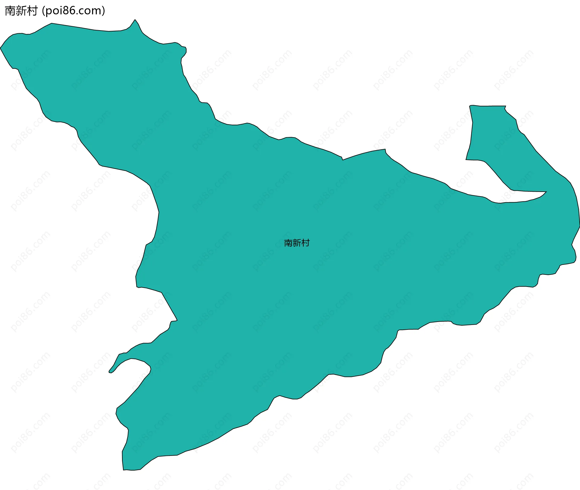 南新村边界地图