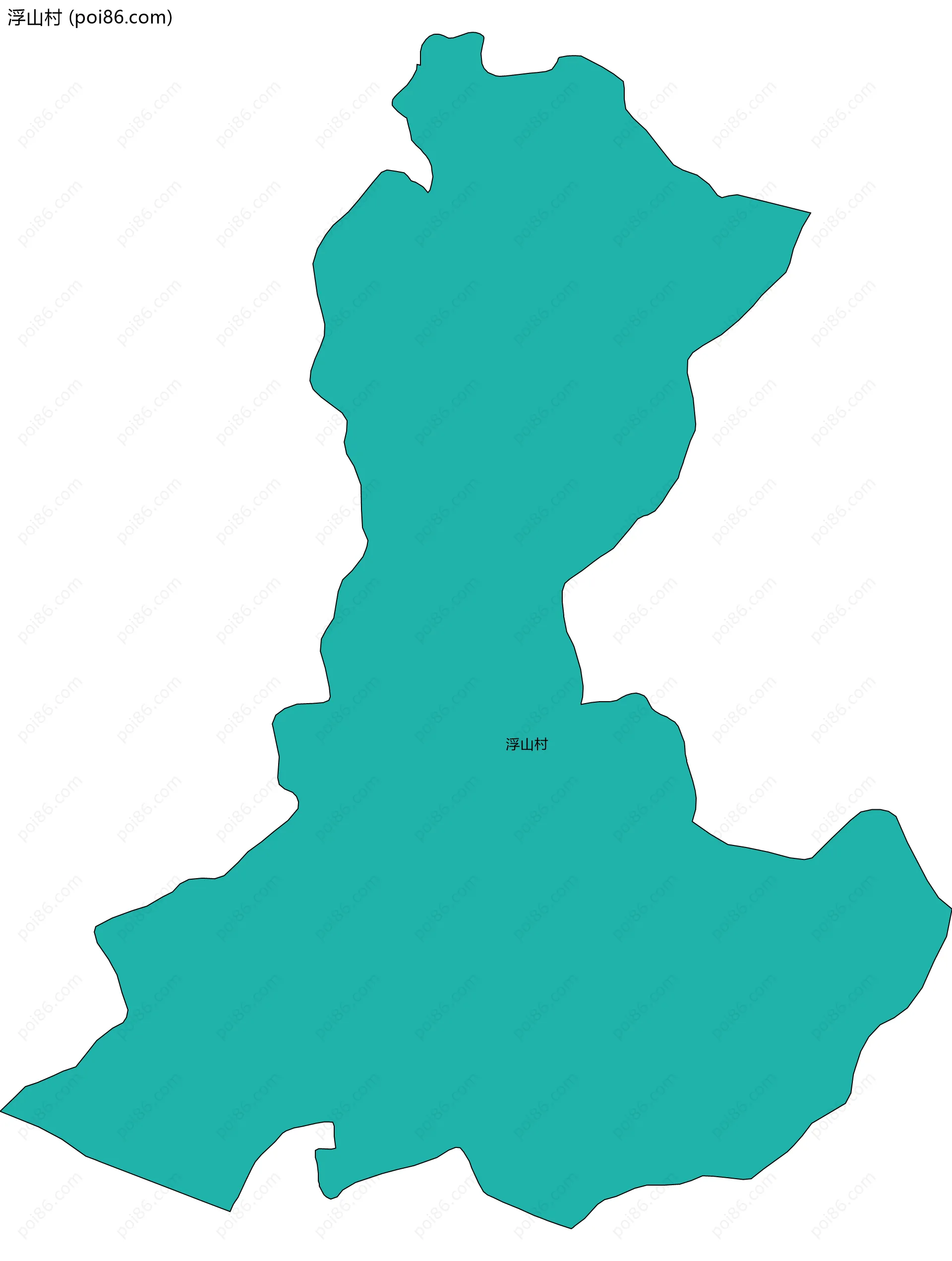 浮山村边界地图