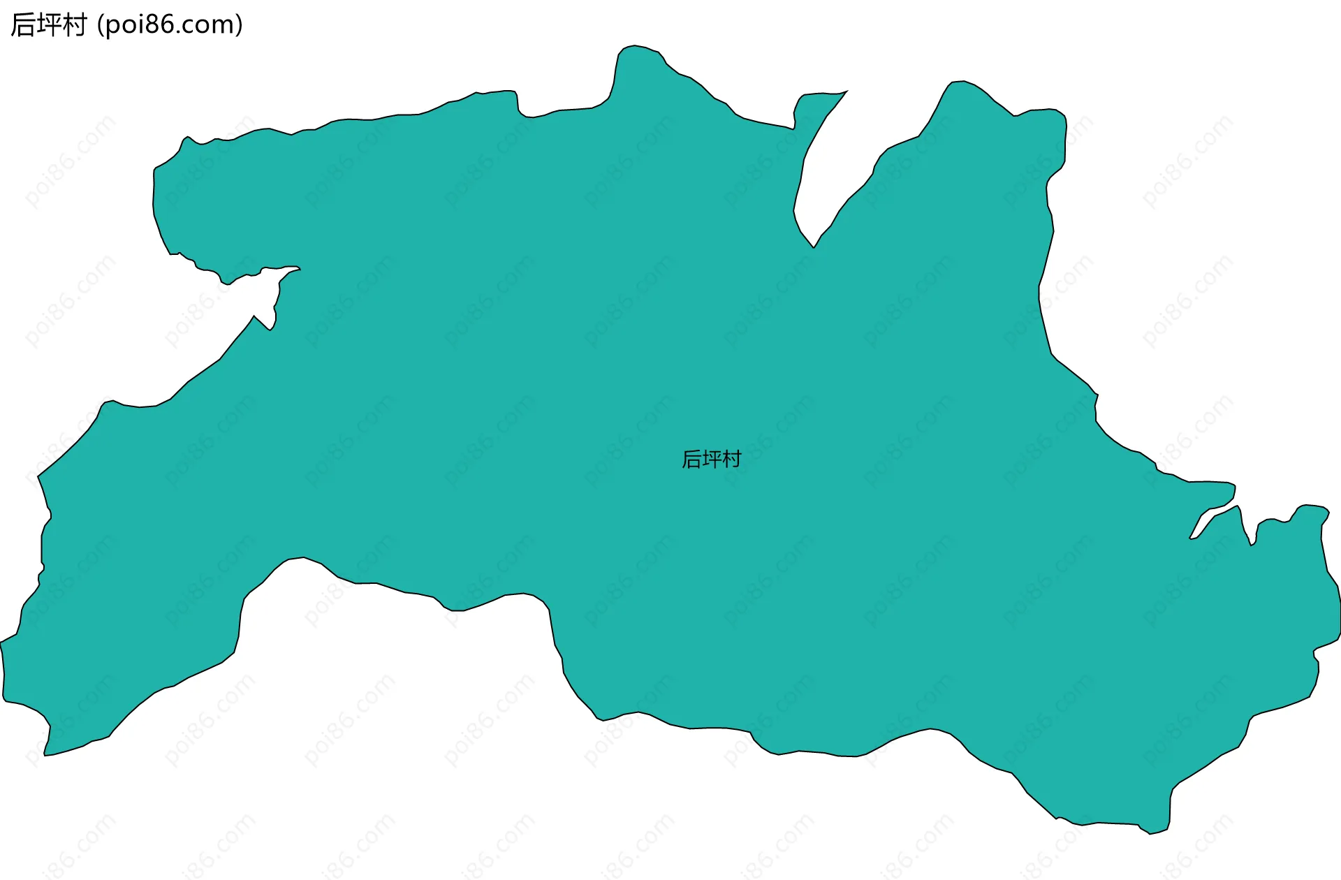 后坪村边界地图