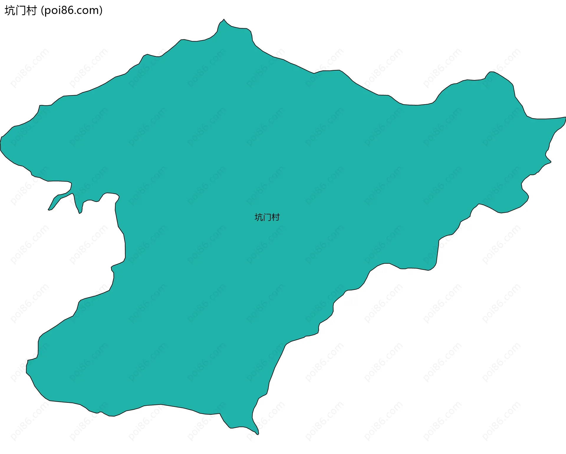 坑门村边界地图